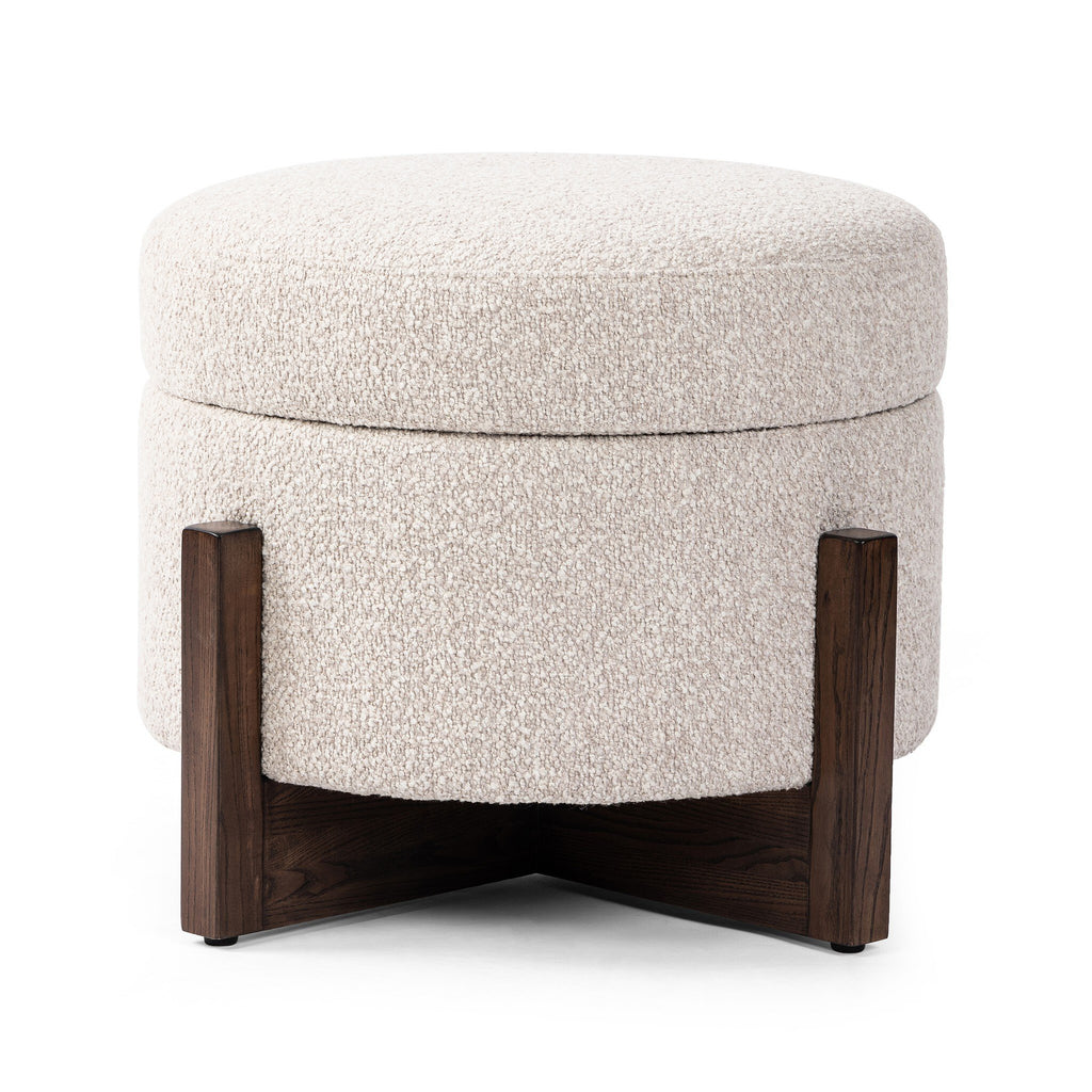 Esben Storage Ottoman-25" - Sattley Fog