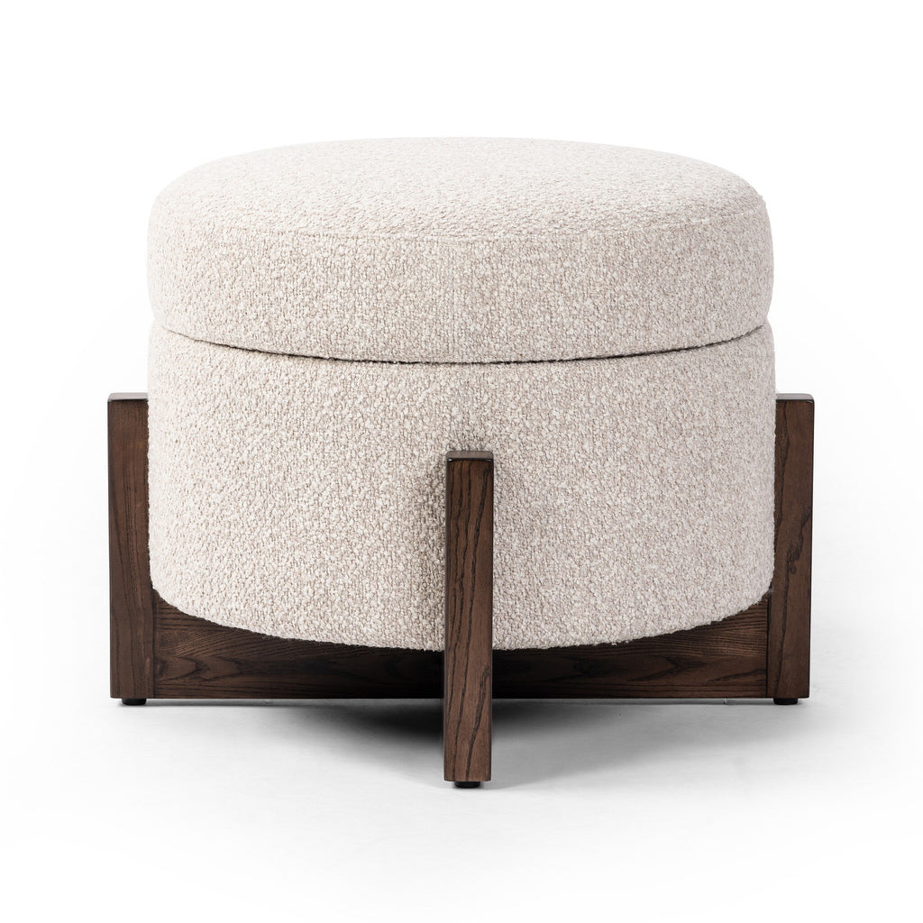 Esben Storage Ottoman-25" - Sattley Fog