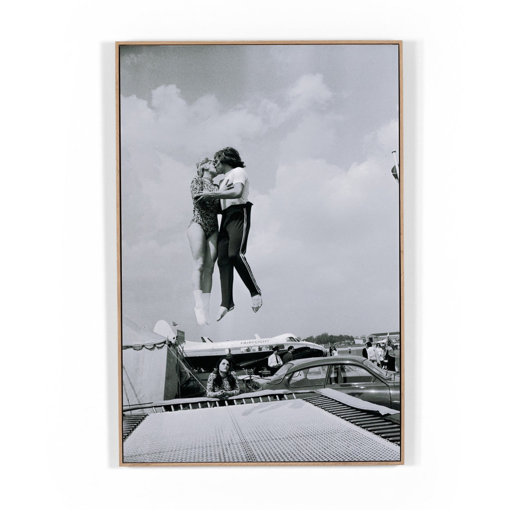 Head In The Clouds by Getty Images - Vertical Grain White Oak Floater