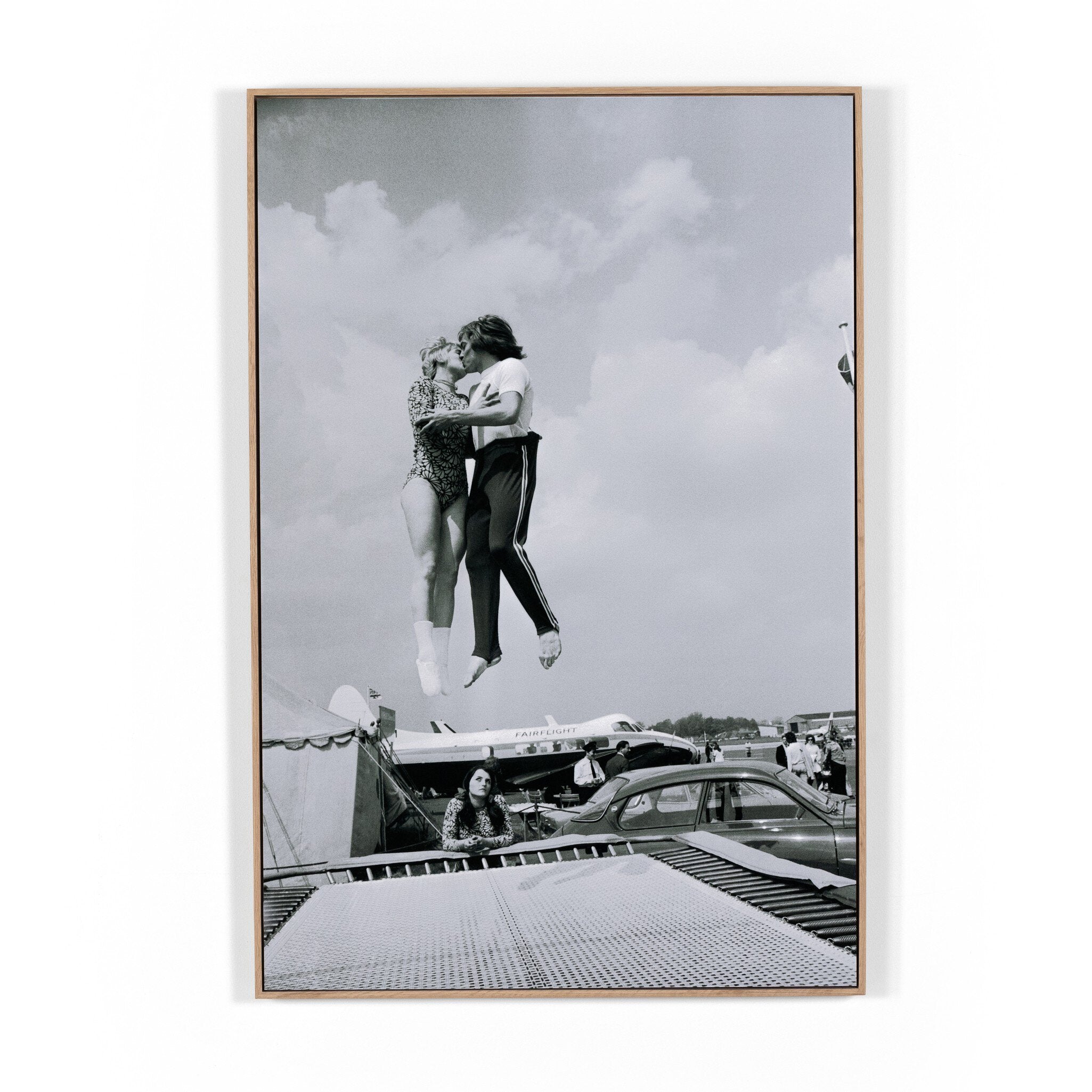 Head In The Clouds by Getty Images - Vertical Grain White Oak Floater