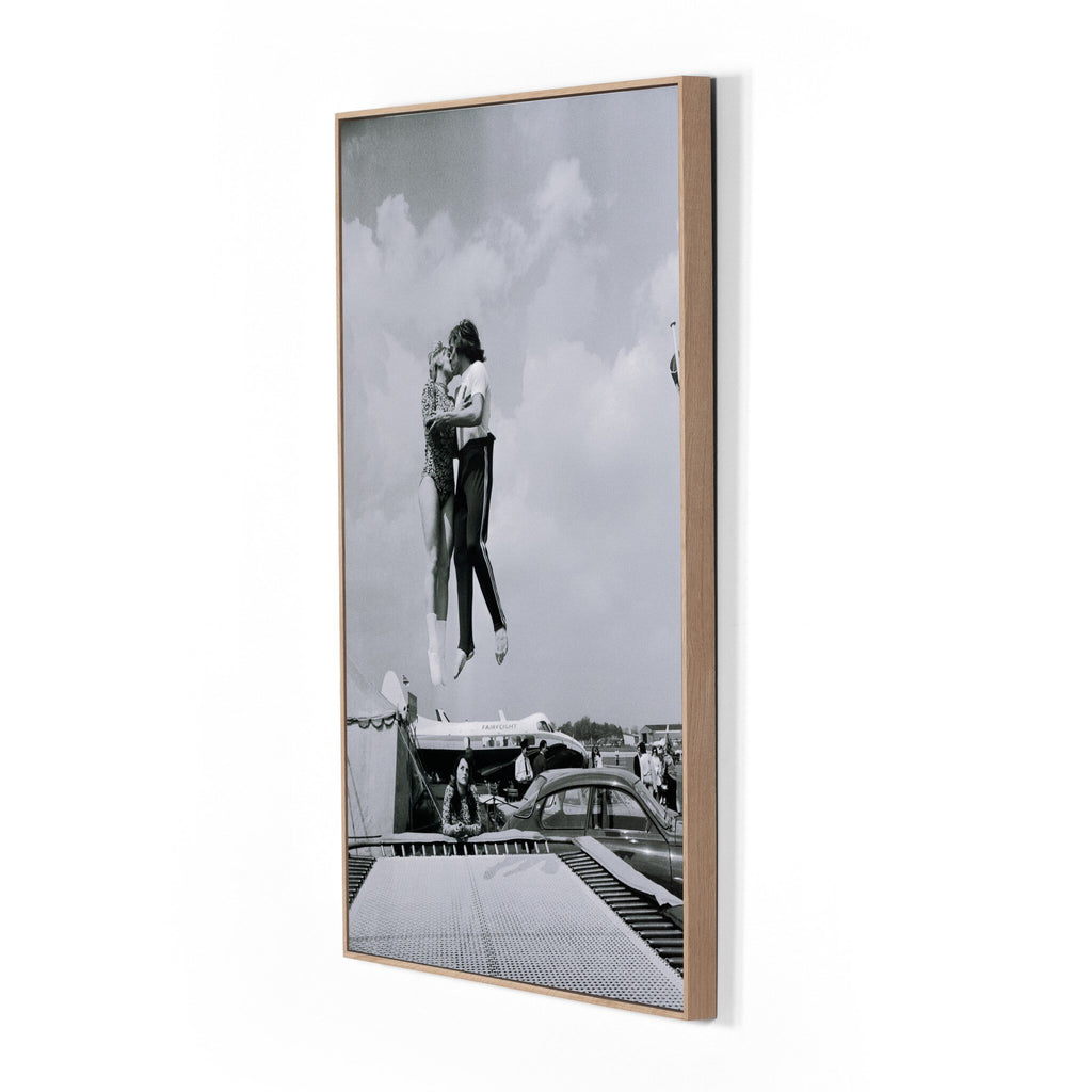 Head In The Clouds by Getty Images - Vertical Grain White Oak Floater