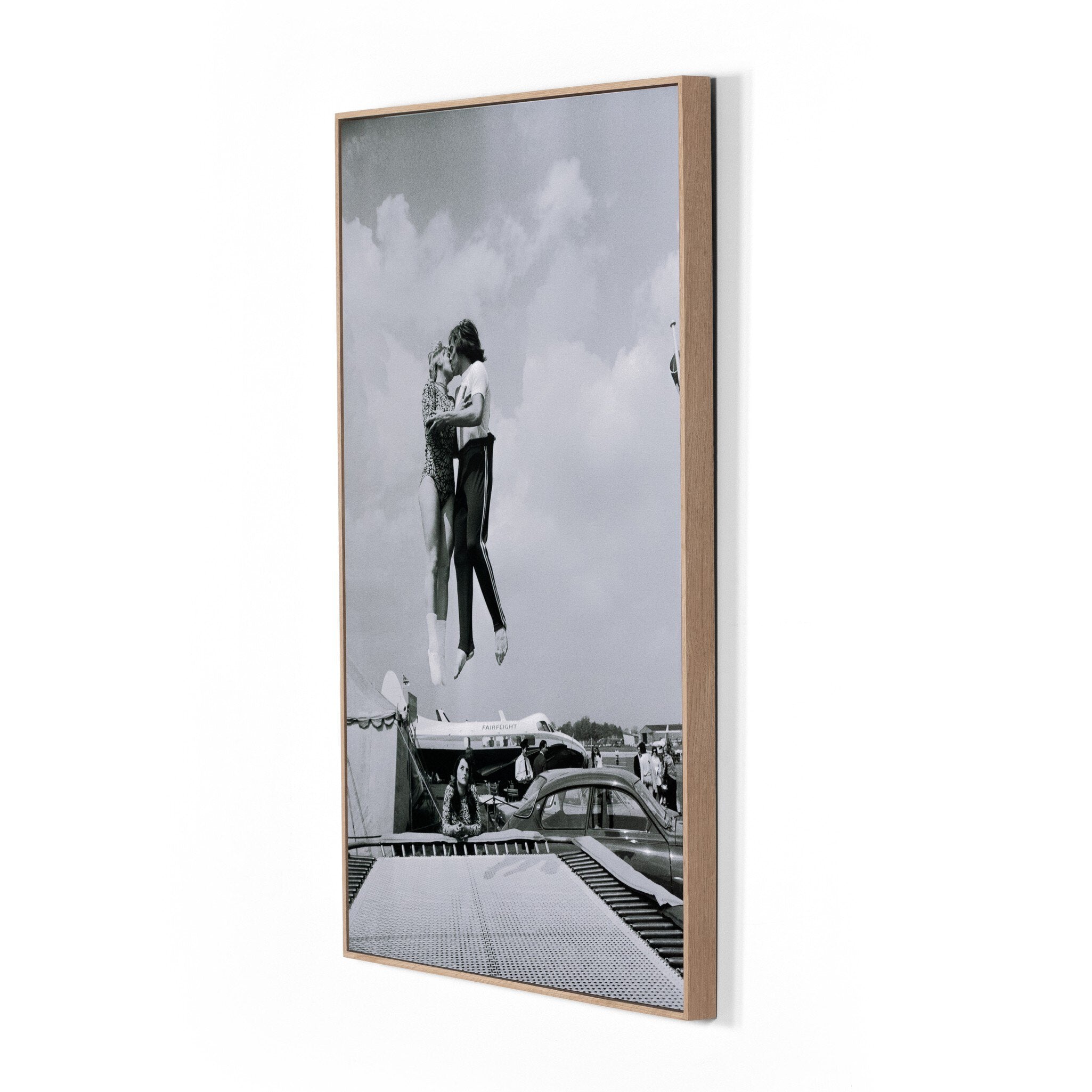 Head In The Clouds by Getty Images - Vertical Grain White Oak Floater