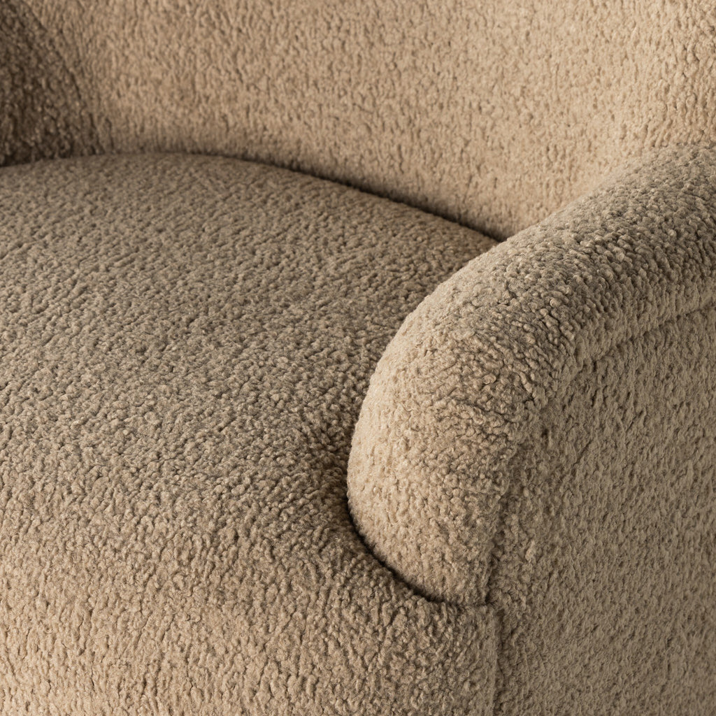 Kadon Swivel Chair - Sheepskin Camel