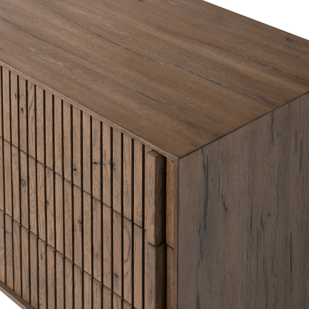 Leo Nightstand - Rustic Grey Veneer