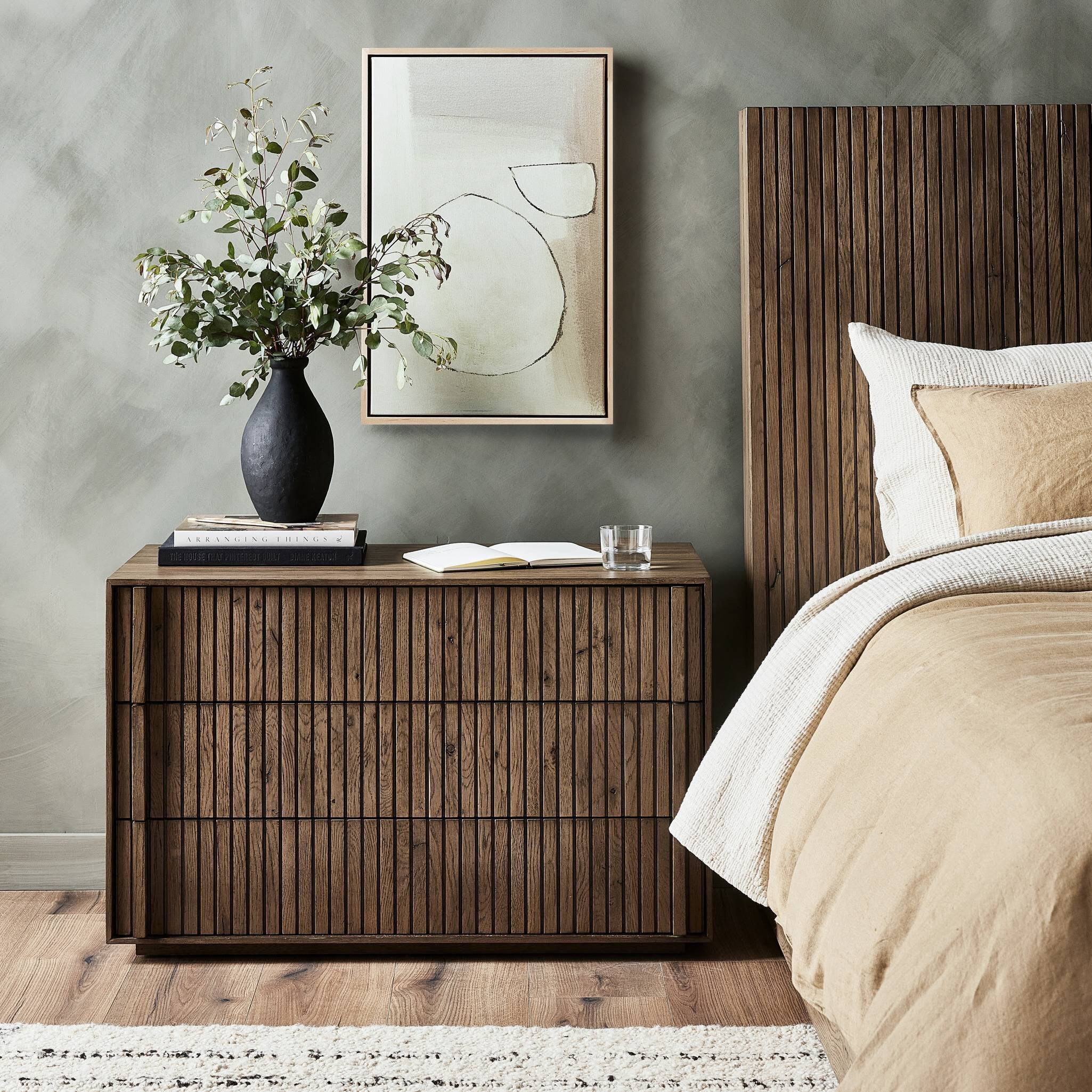 Leo Nightstand - Rustic Grey Veneer