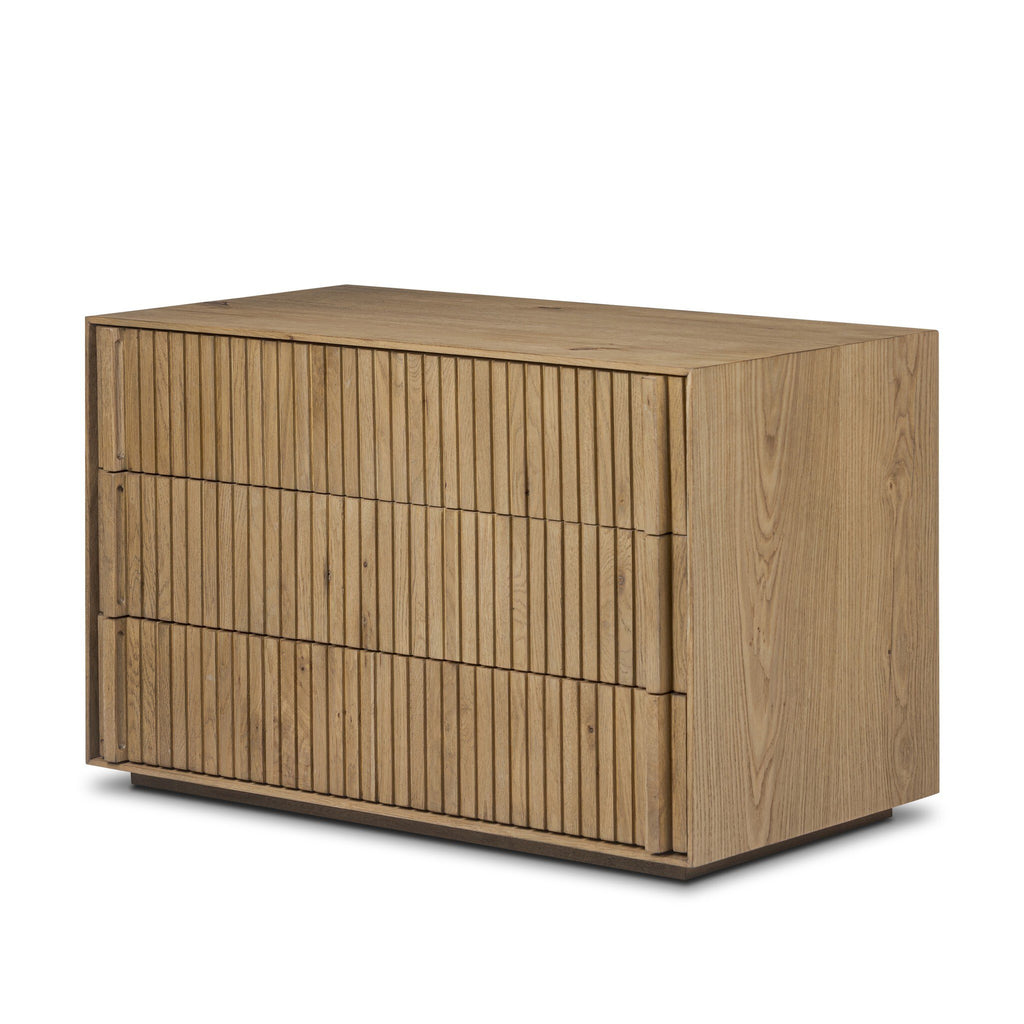 Leo Nightstand - Rustic Light Natural Oak Veneer