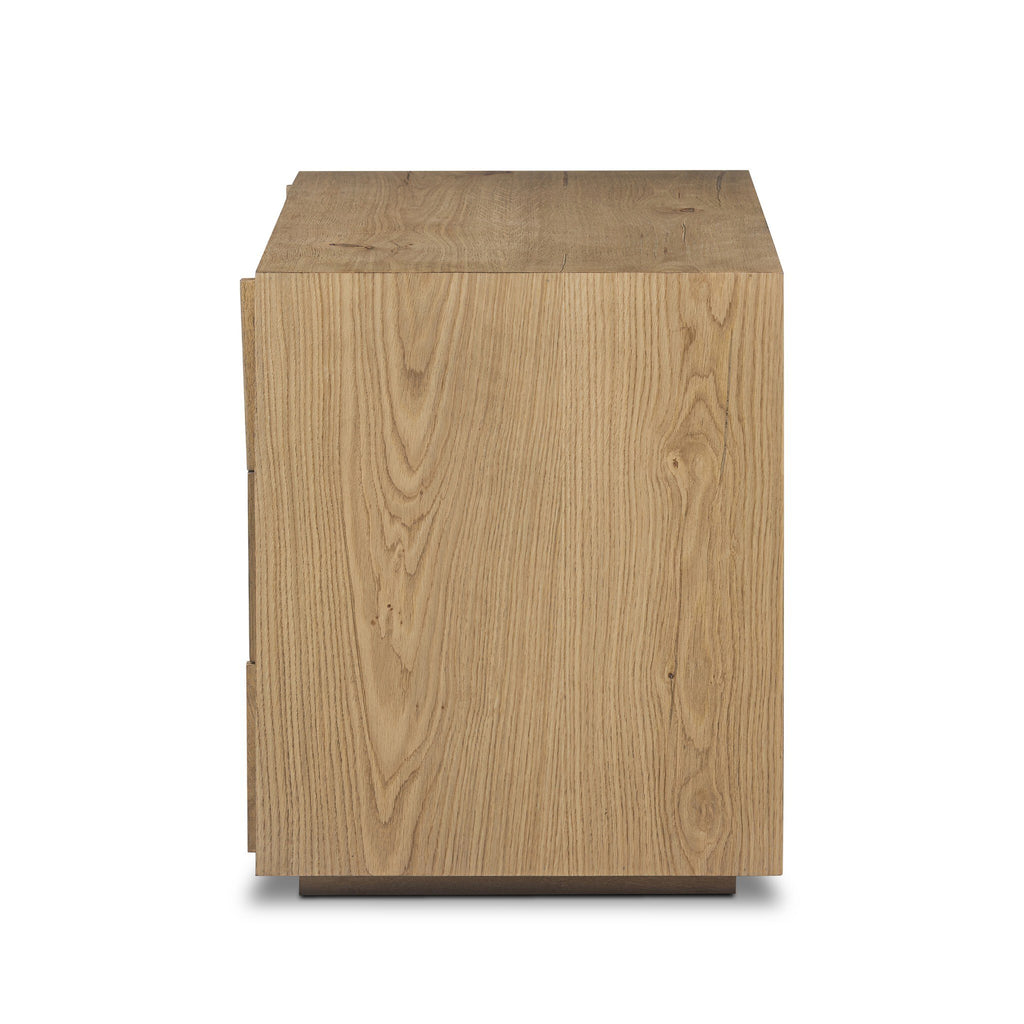 Leo Nightstand - Rustic Light Natural Oak Veneer