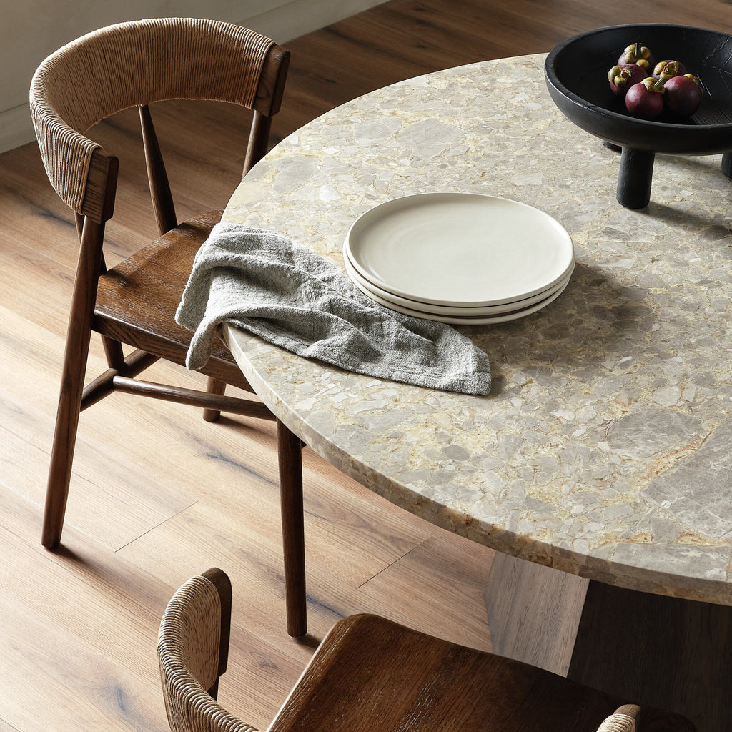 Brisa Round Dining Table 55" - Dune Onyx