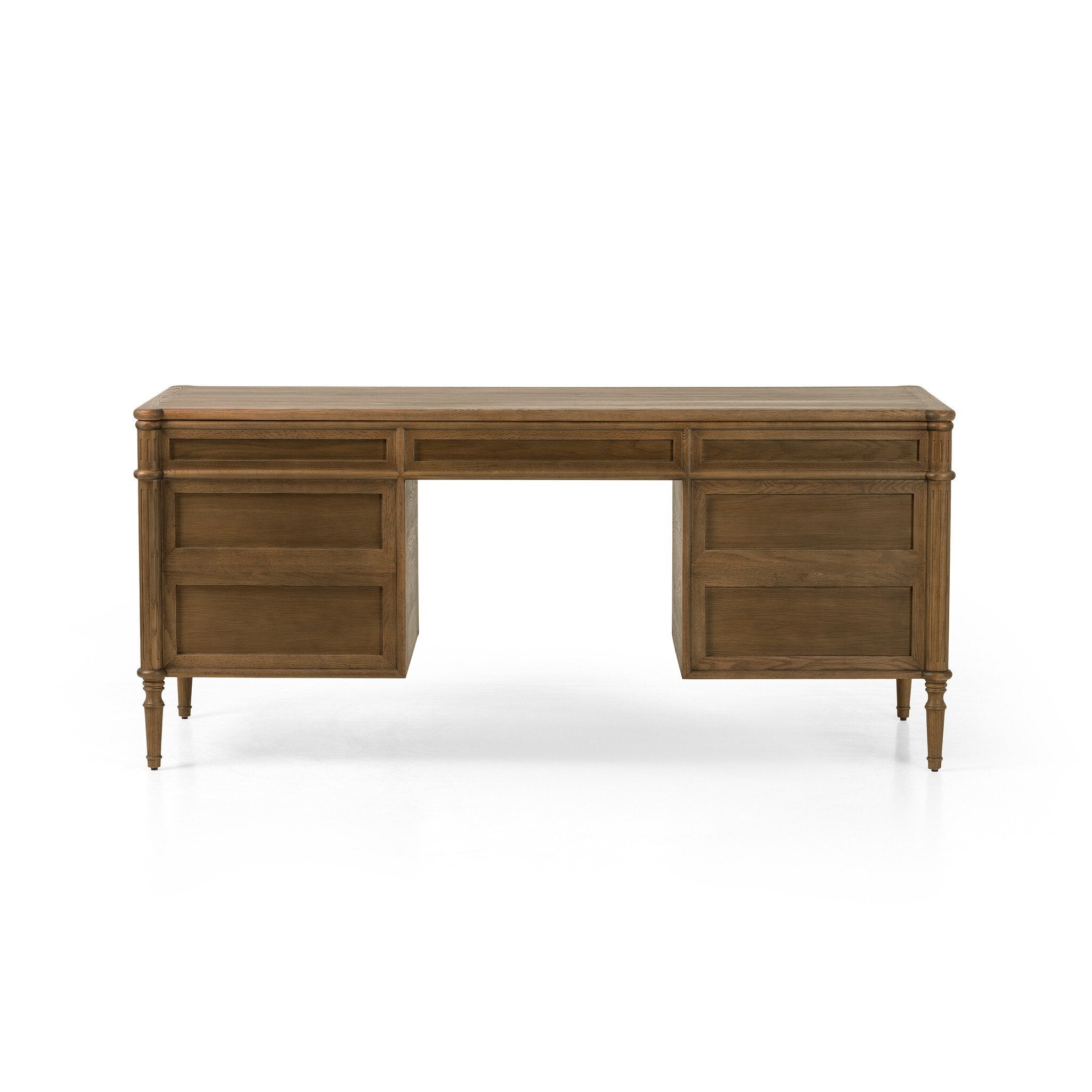 Toulouse Executive Desk - Toasted Oak Veneer