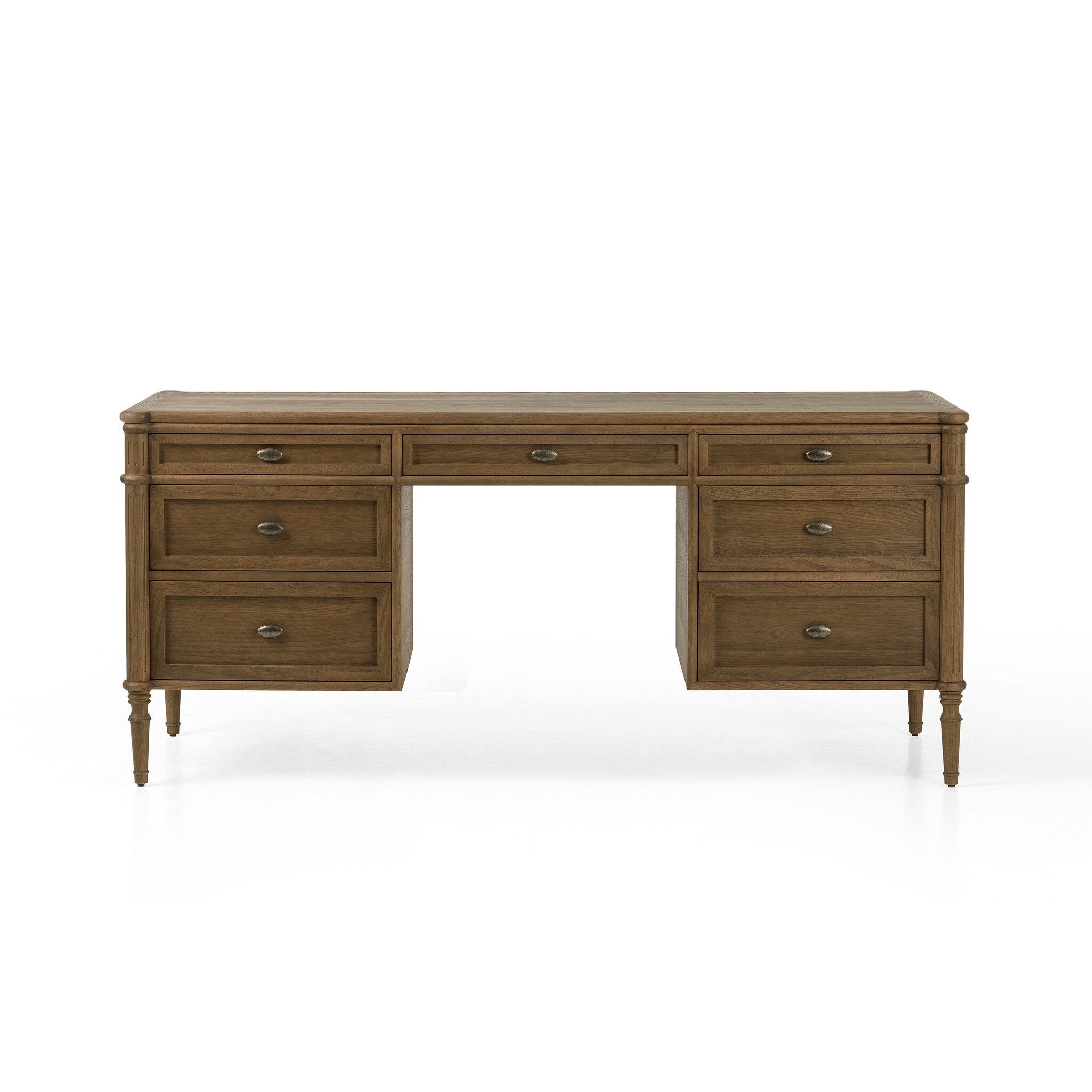 Toulouse Executive Desk - Toasted Oak Veneer