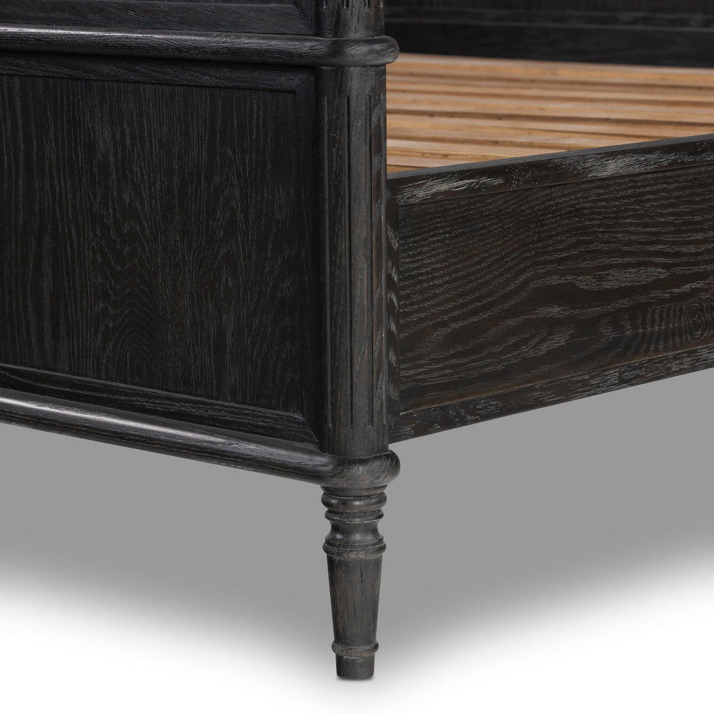 Toulouse Bed - Distressed Black | King