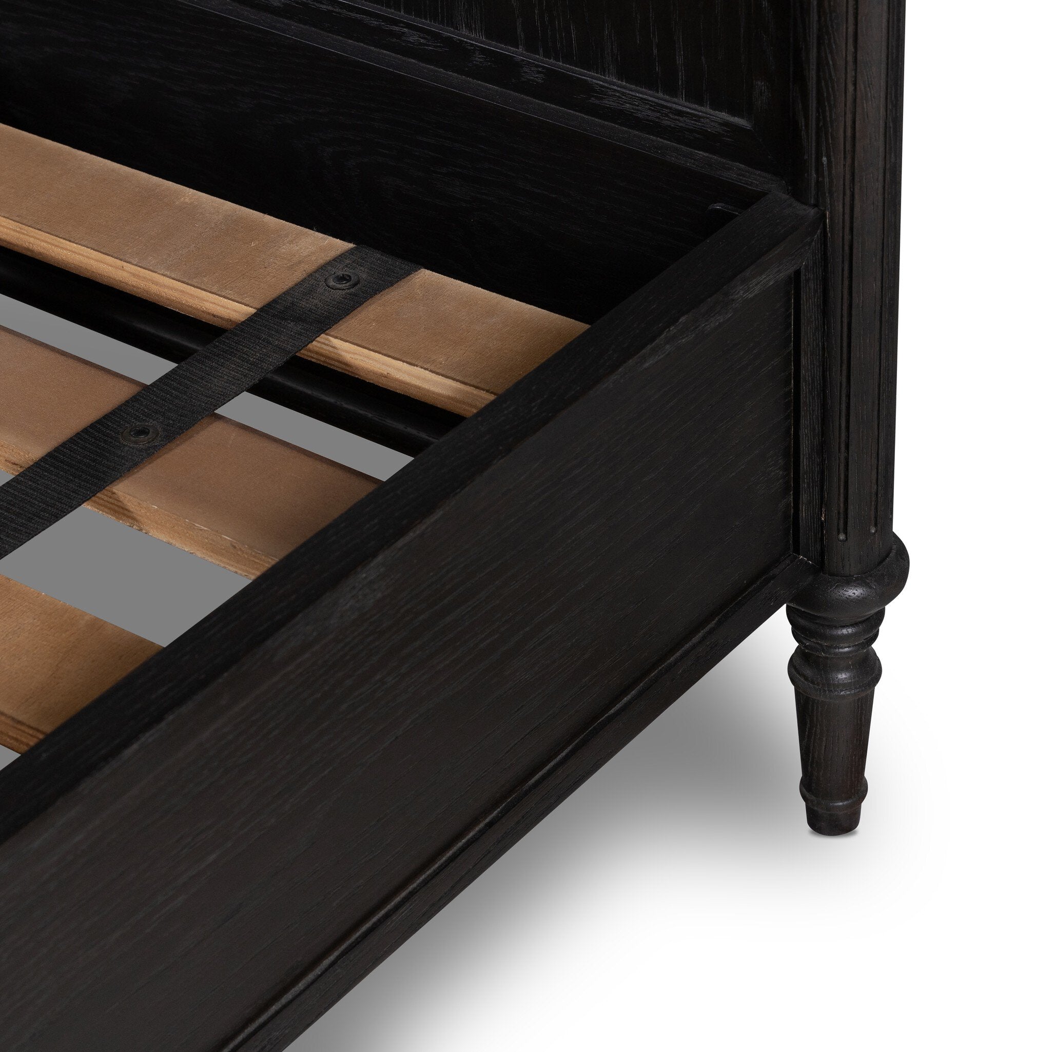 Toulouse Bed - Distressed Black | King