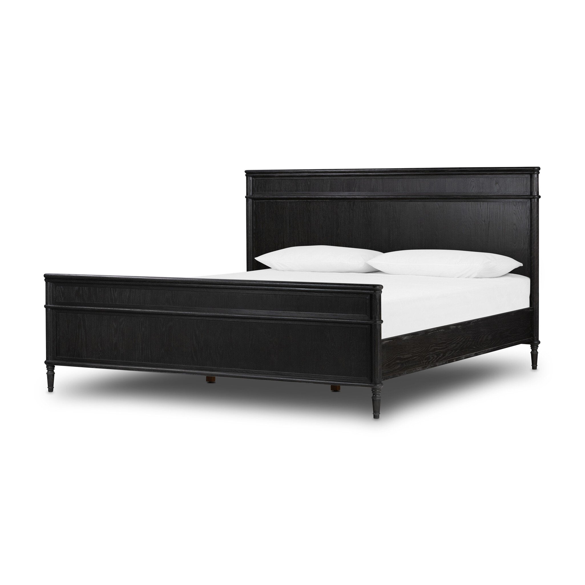Toulouse Bed - Distressed Black | King