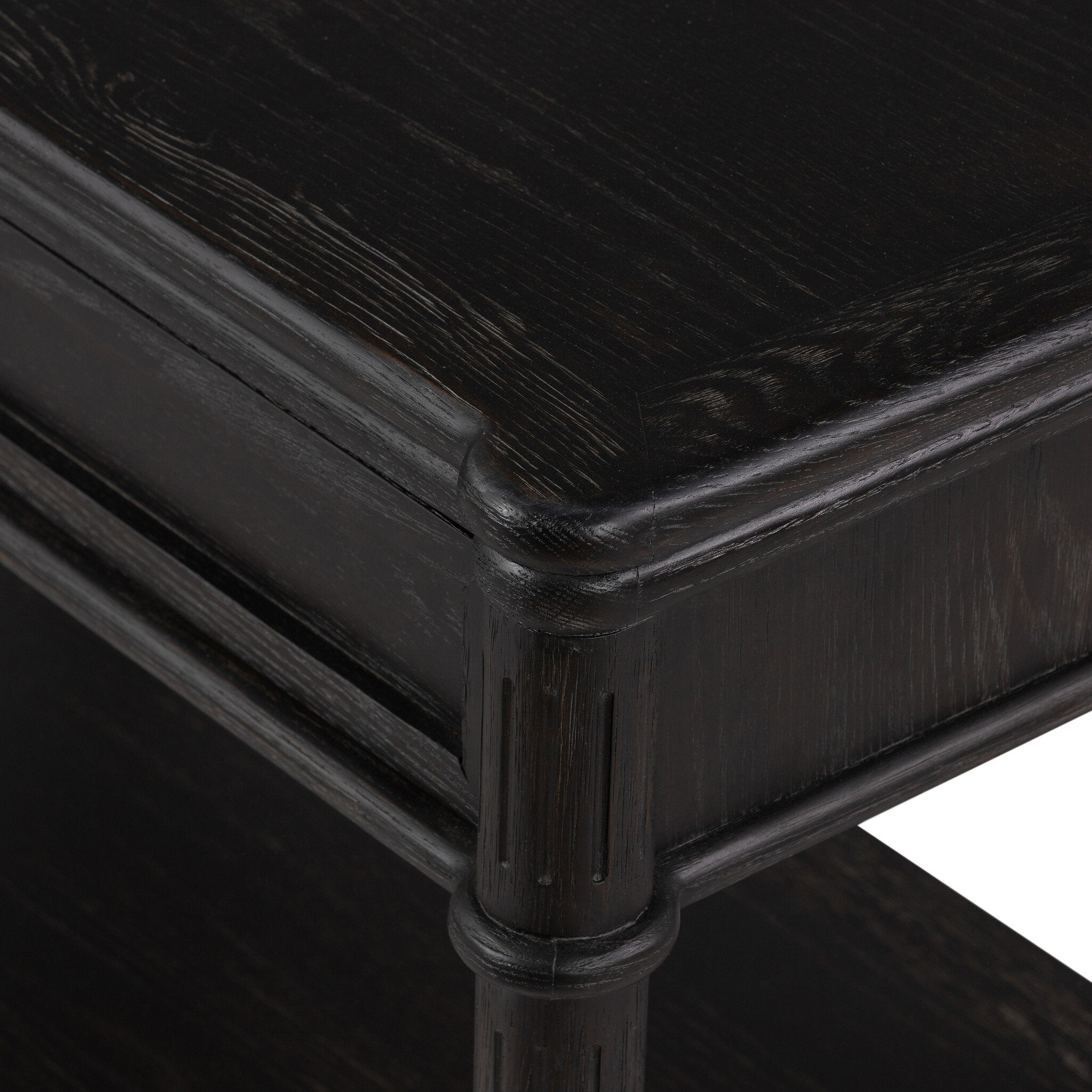Toulouse Nightstand - Distressed Black Oak