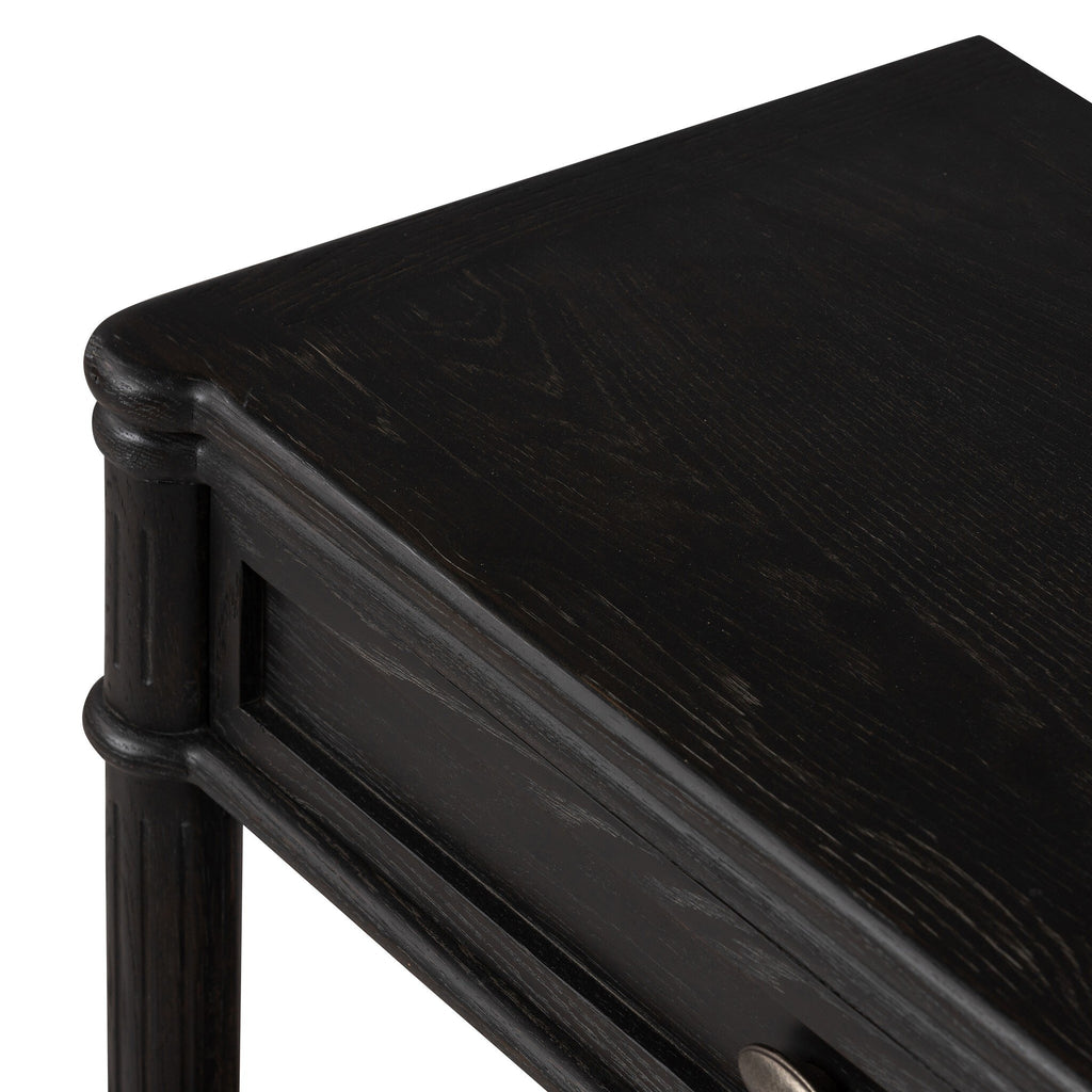 Toulouse Nightstand - Distressed Black Oak