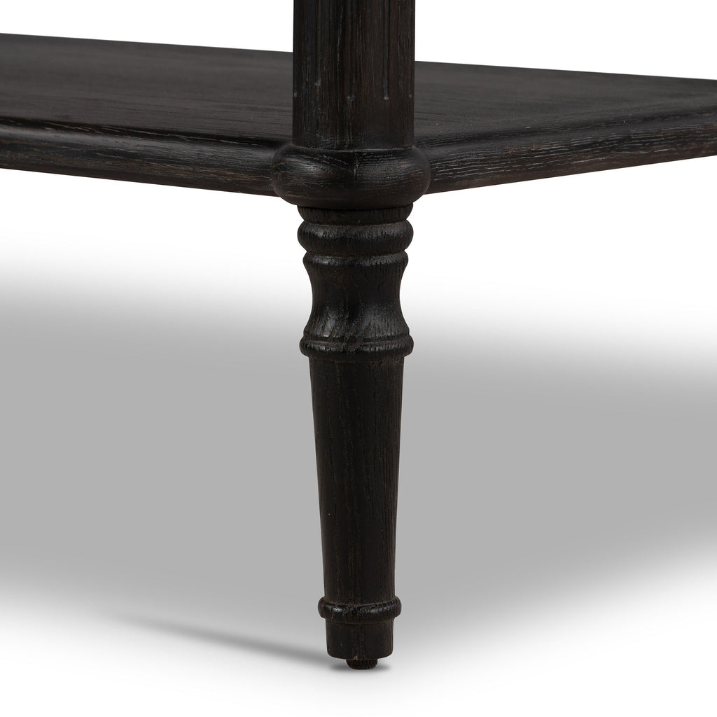 Toulouse Nightstand - Distressed Black Oak