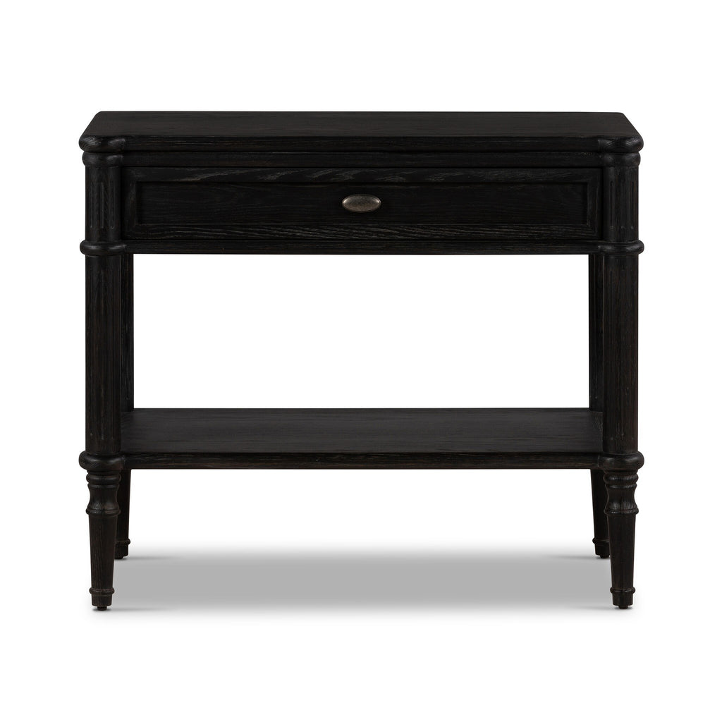Toulouse Nightstand - Distressed Black Oak