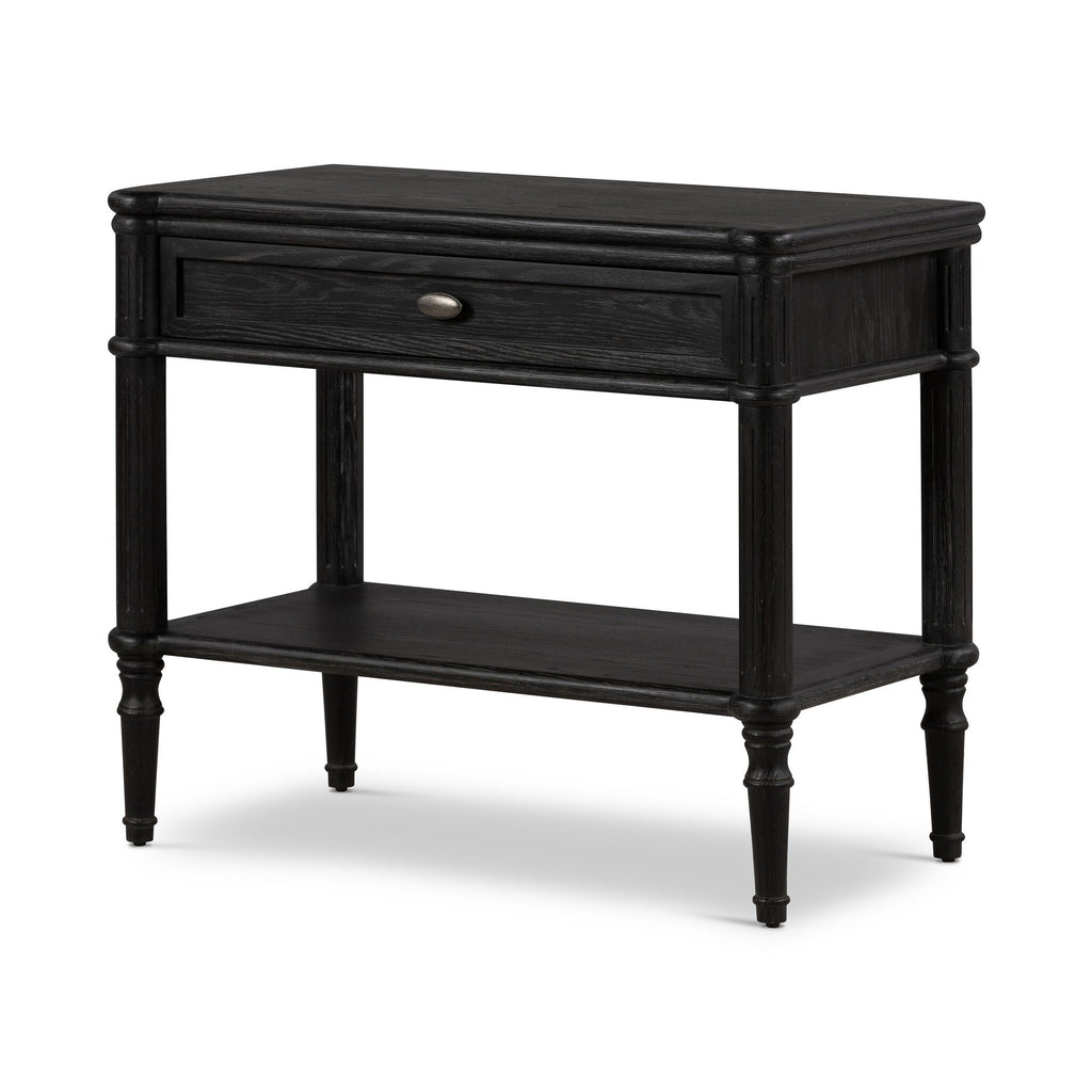 Toulouse Nightstand - Distressed Black Oak
