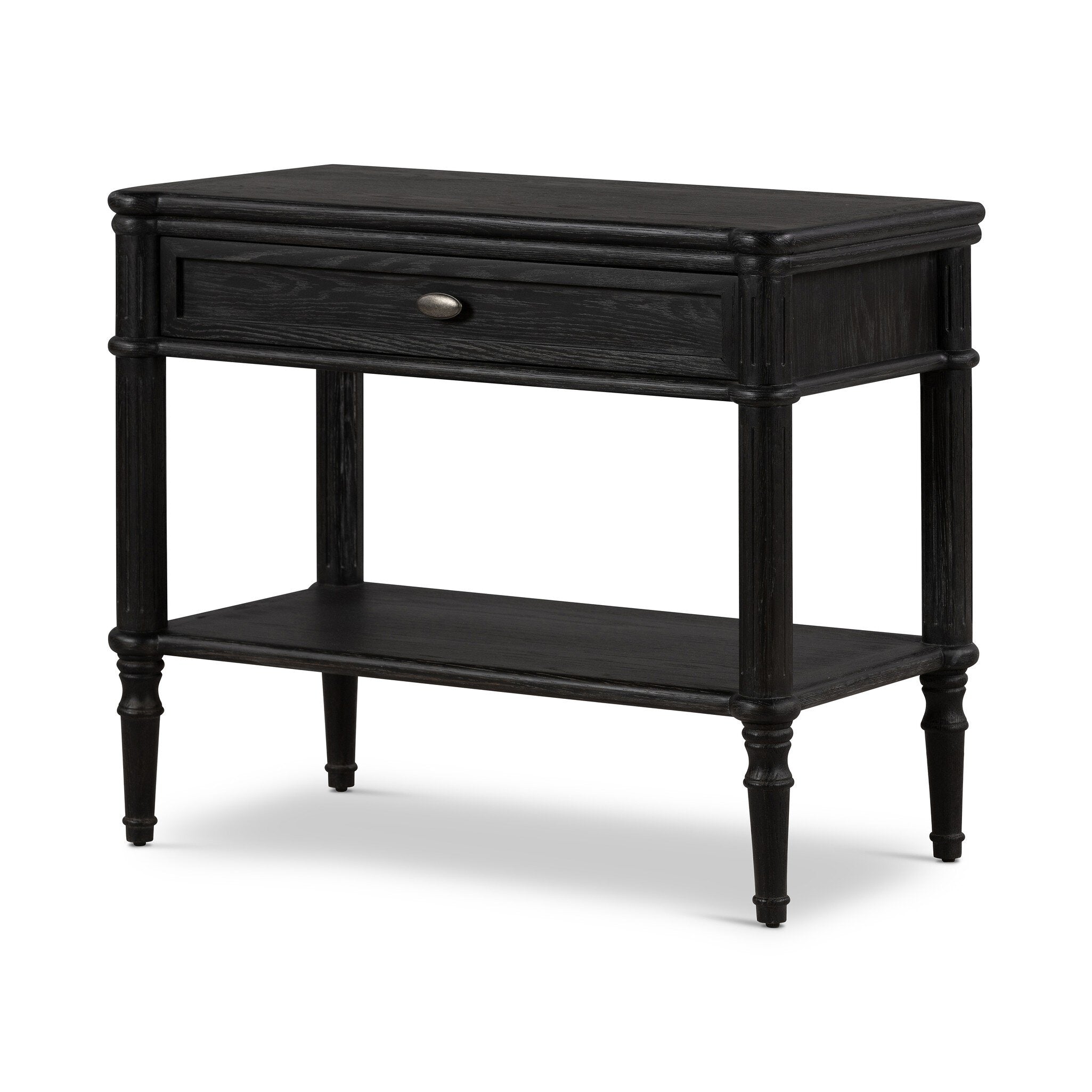 Toulouse Nightstand - Distressed Black Oak