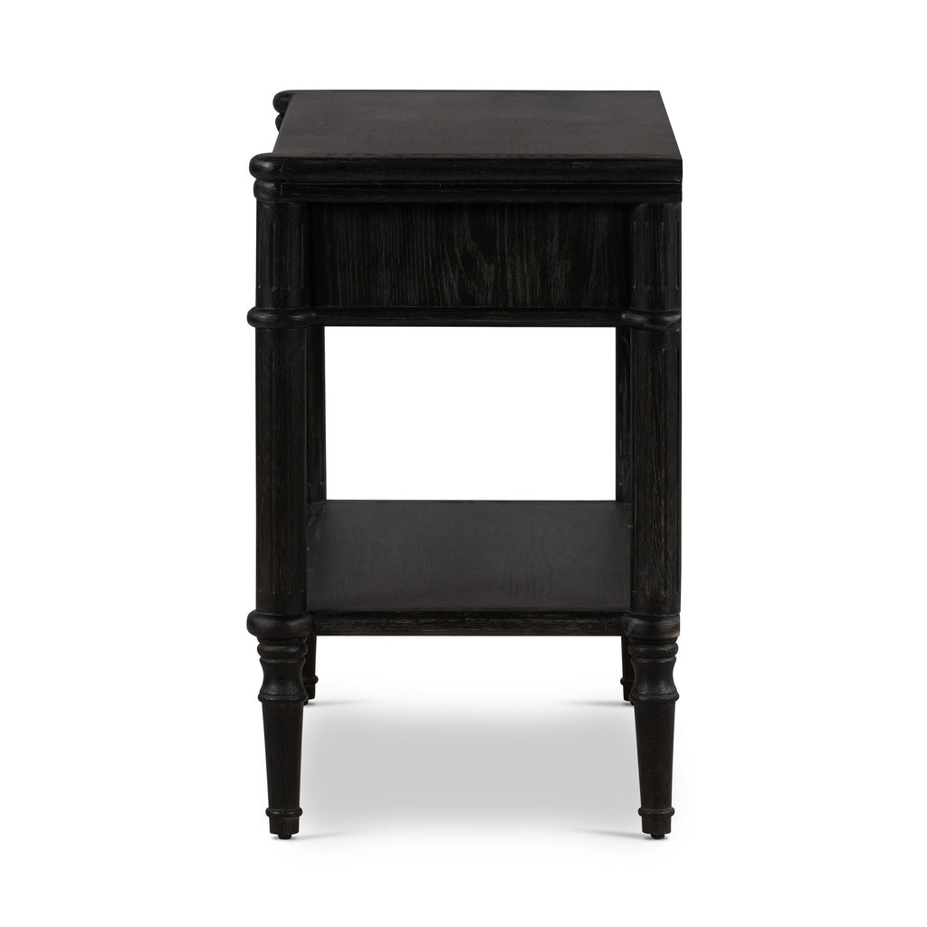 Toulouse Nightstand - Distressed Black Oak