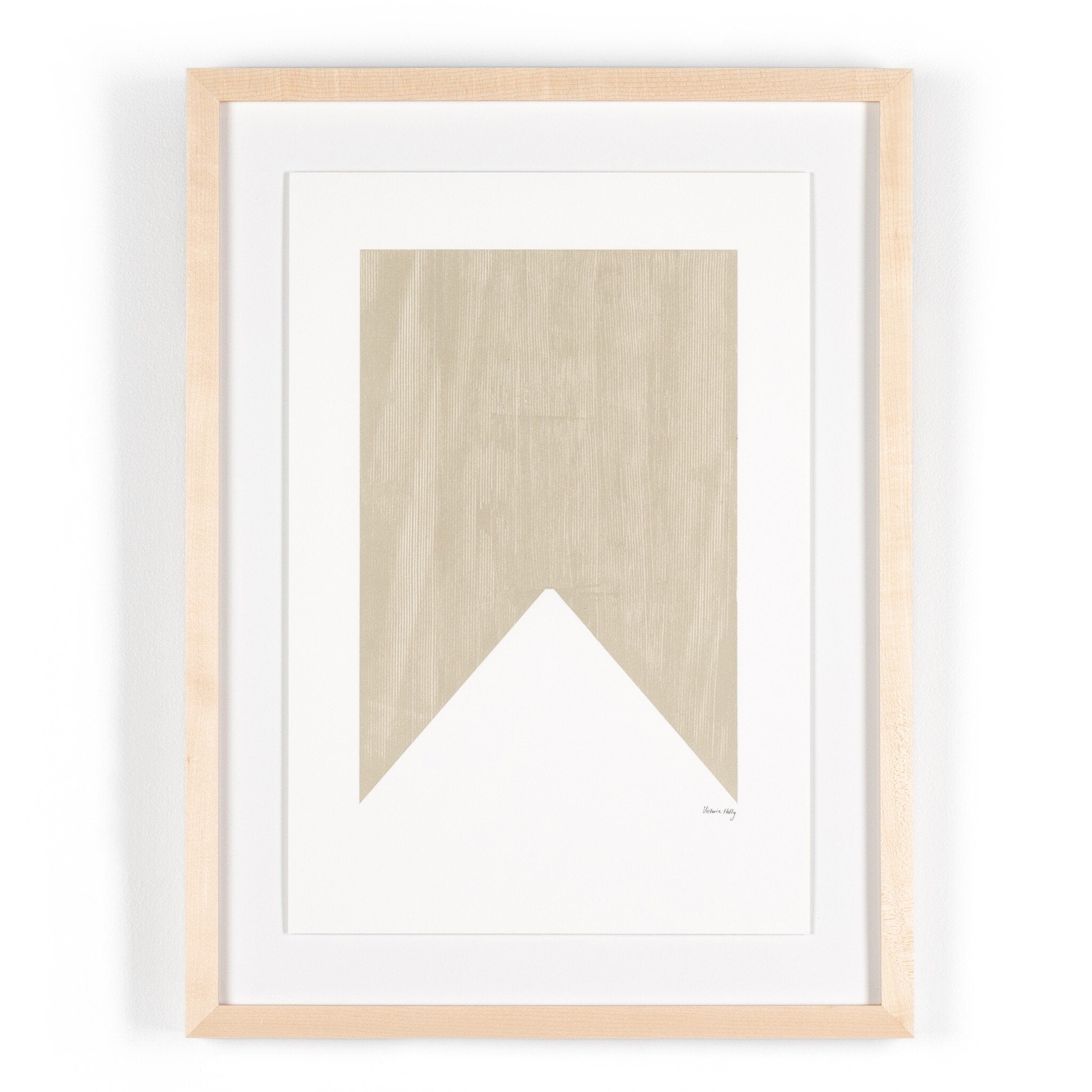 Triangle In Taupe by The Holly Collective - Natural 2.5 Maple