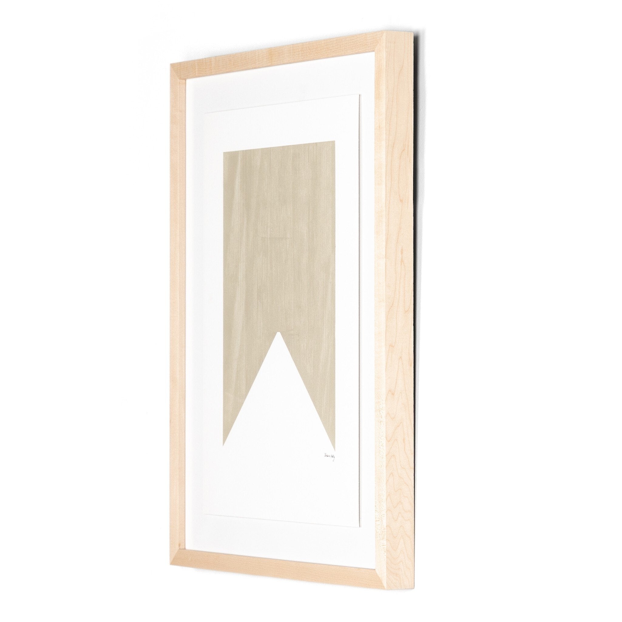 Triangle In Taupe by The Holly Collective - Natural 2.5 Maple