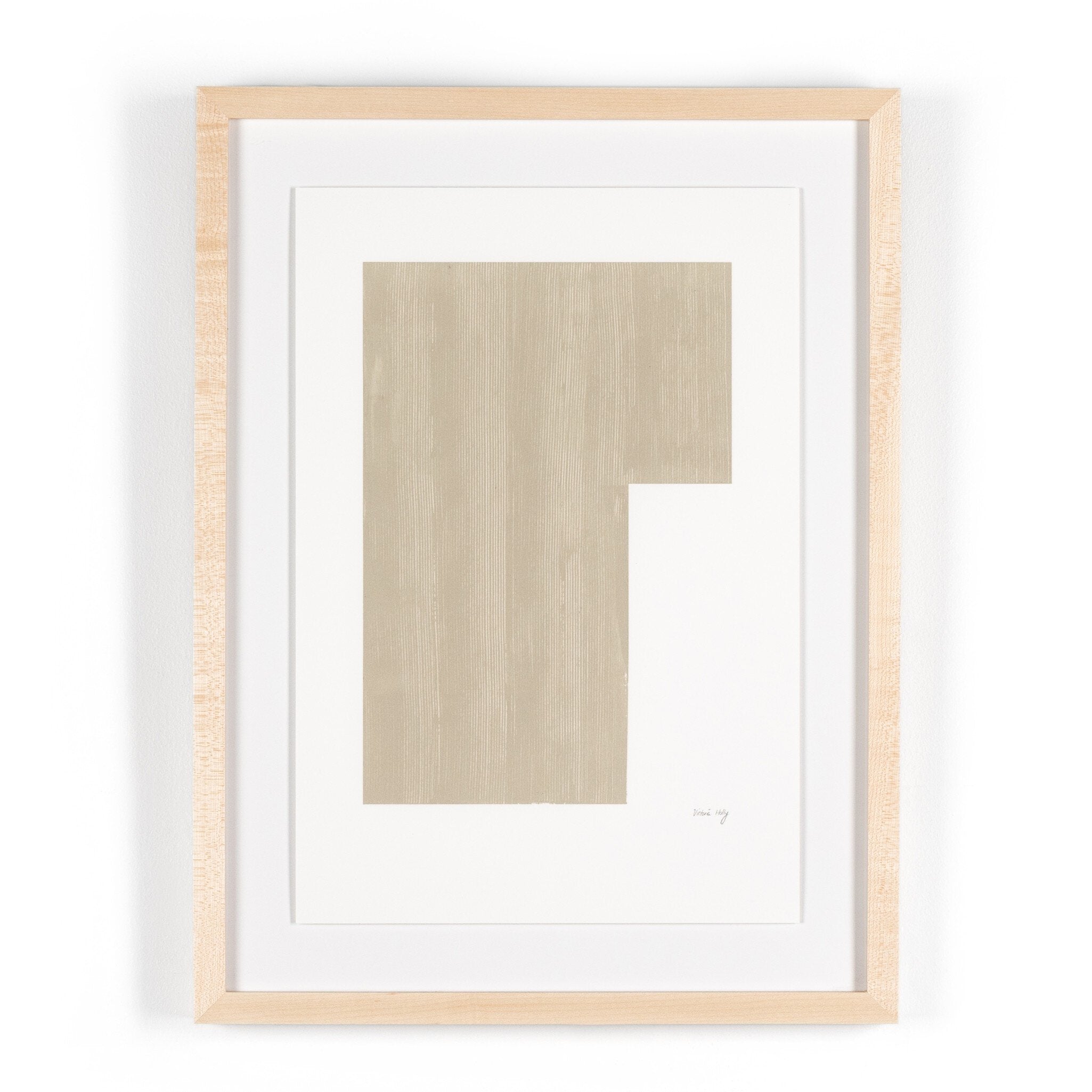 Negative In Taupe by The Holly Collective - Natural 2.5 Maple