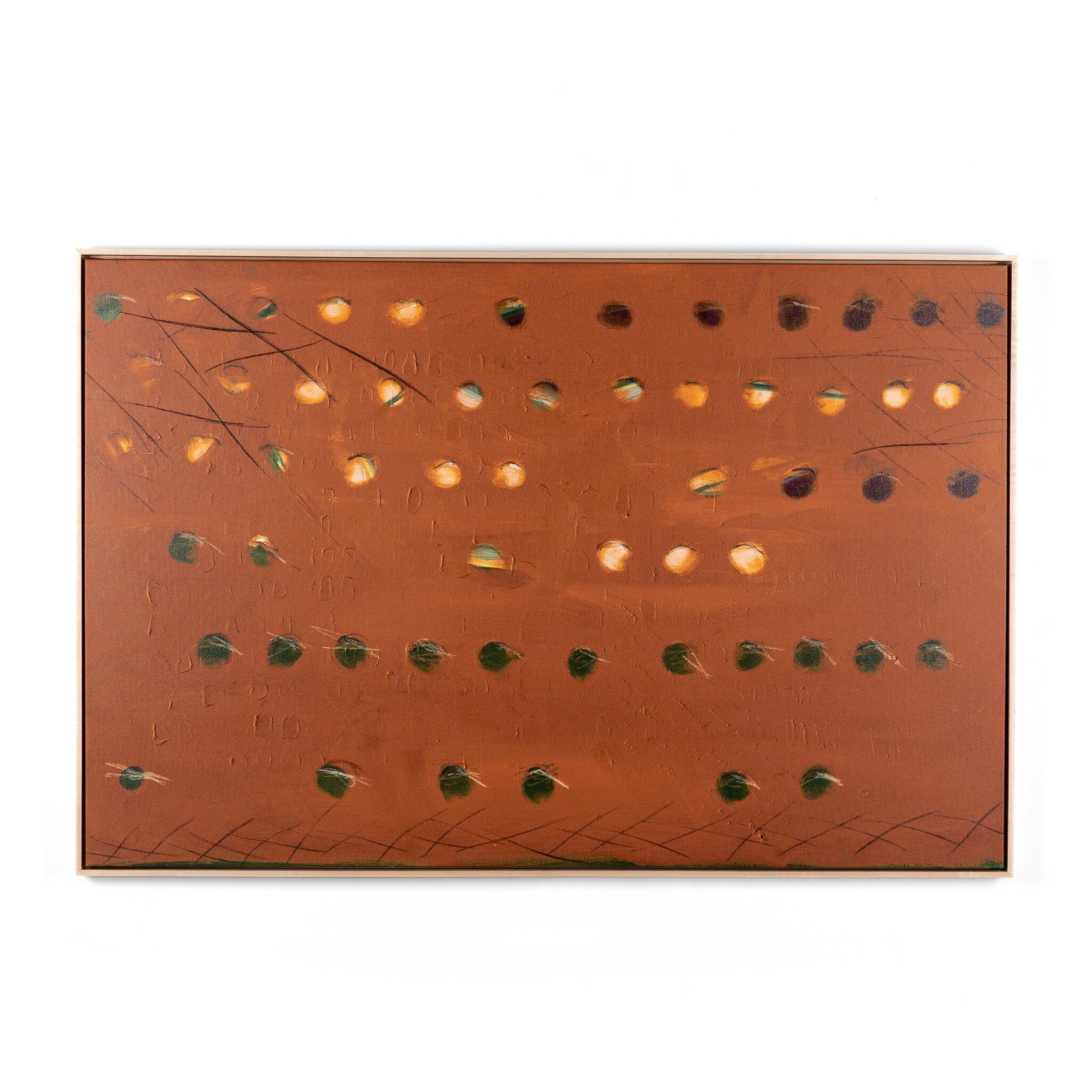 X Spot Rust by Jamie Beckwith	 - Natural Maple Floater