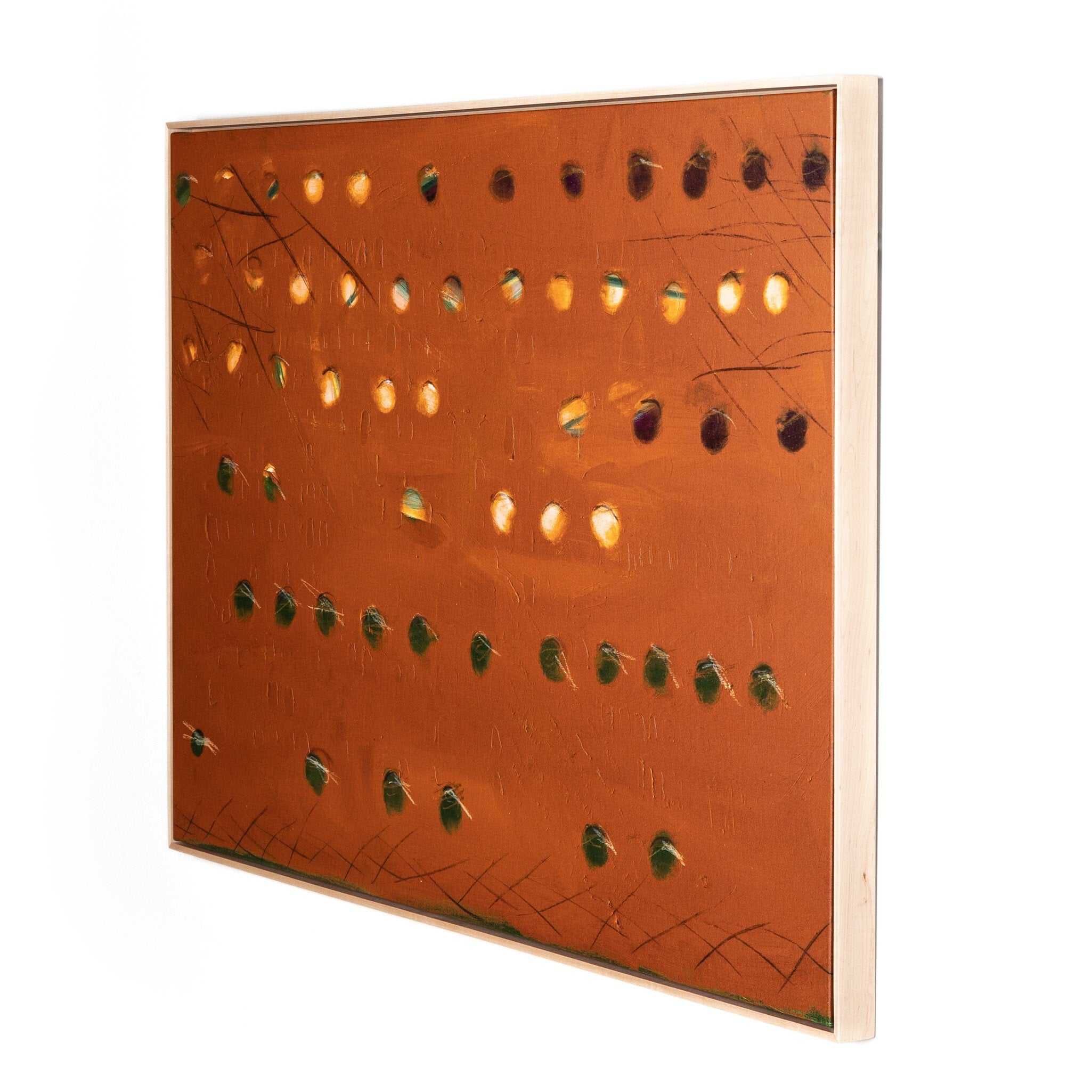 X Spot Rust by Jamie Beckwith	 - Natural Maple Floater