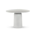 Basil Outdoor Dining Table 42" - Matte White Cast Aluminum