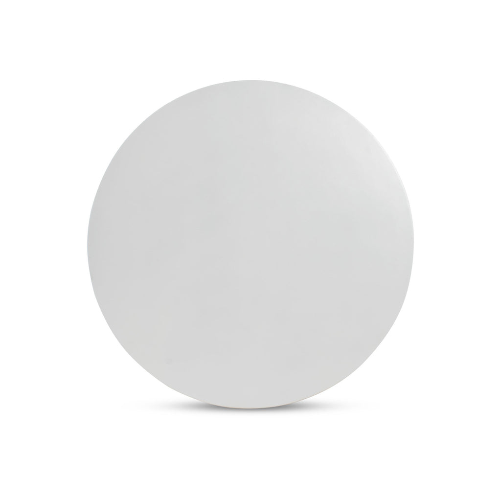 Basil Outdoor Dining Table 42" - Matte White Cast Aluminum