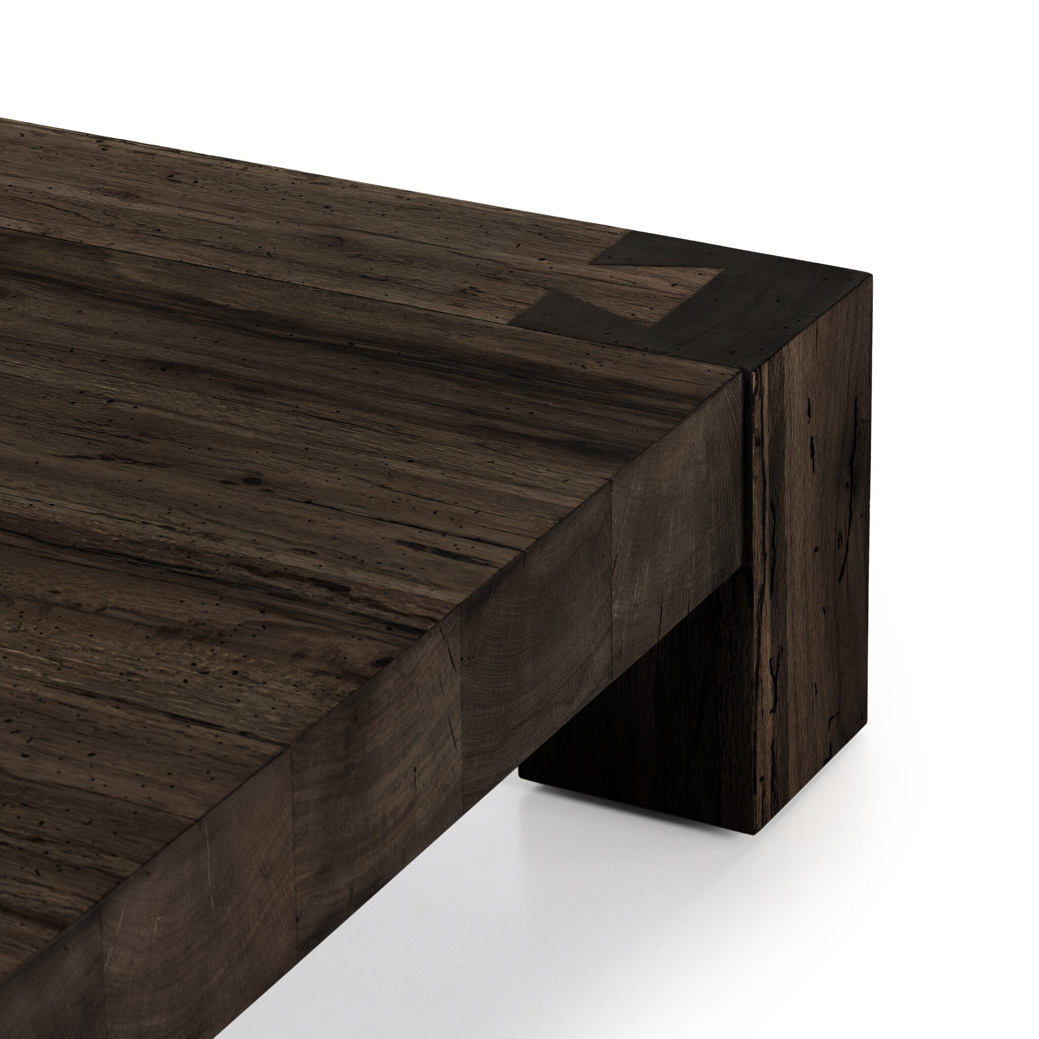 Abaso Coffee Table - Ebony Rustic Wormwood Oak