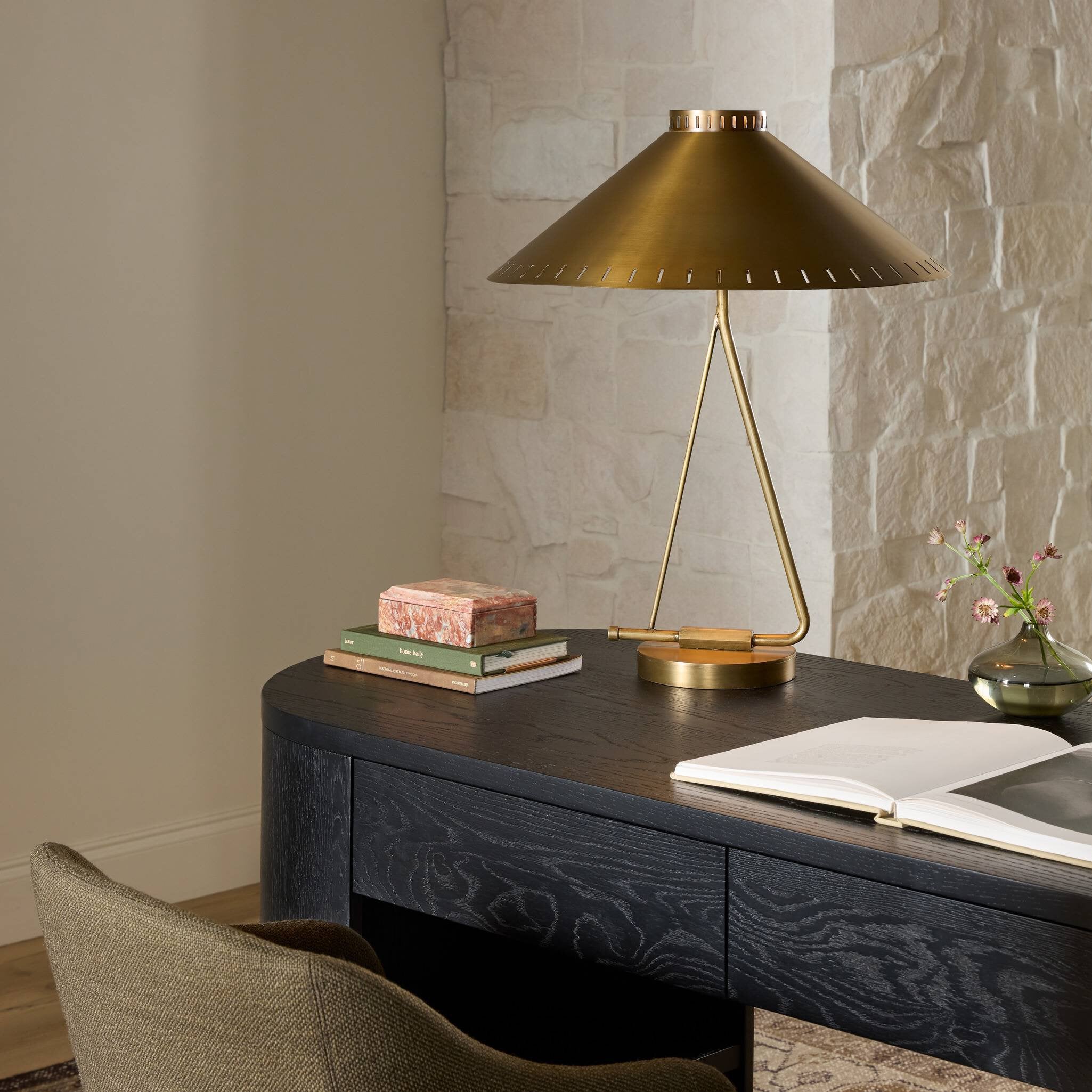 Egon Table Lamp - Antique Brass Iron