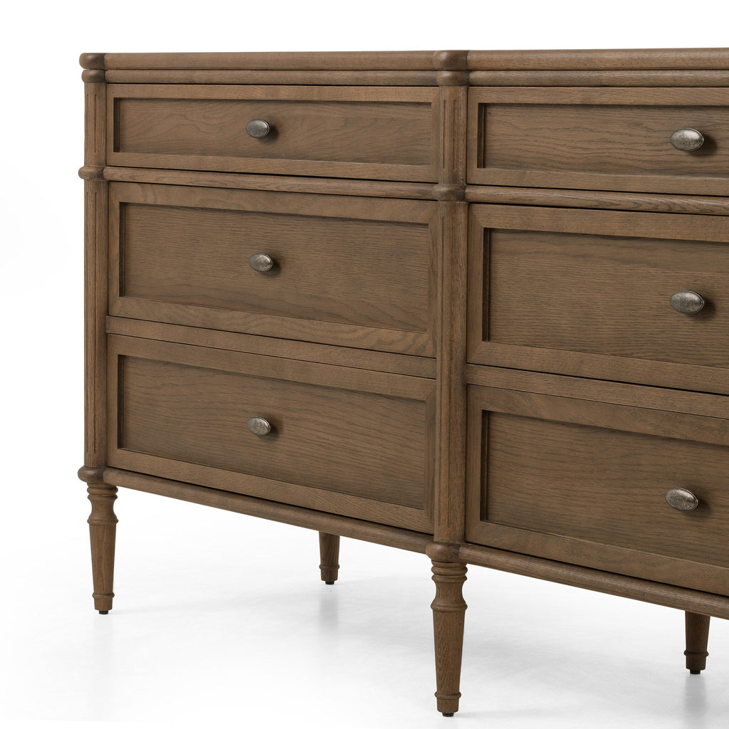 Toulouse 6 Drawer Dresser - Toasted Oak Veneer