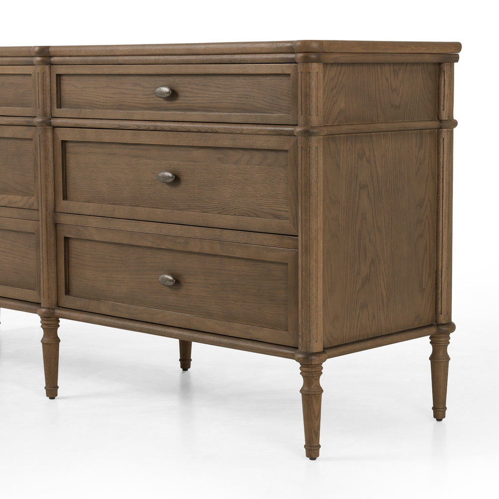 Toulouse 6 Drawer Dresser - Toasted Oak Veneer