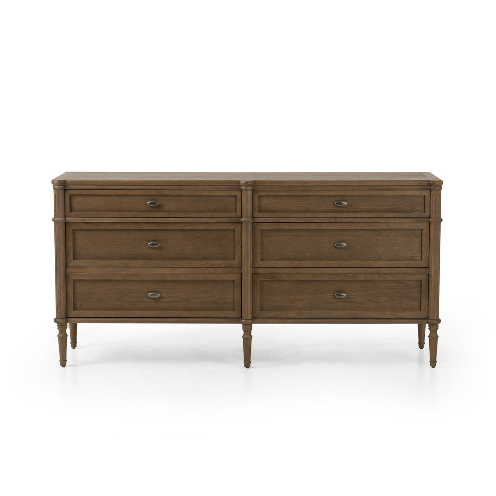 Toulouse 6 Drawer Dresser - Toasted Oak Veneer