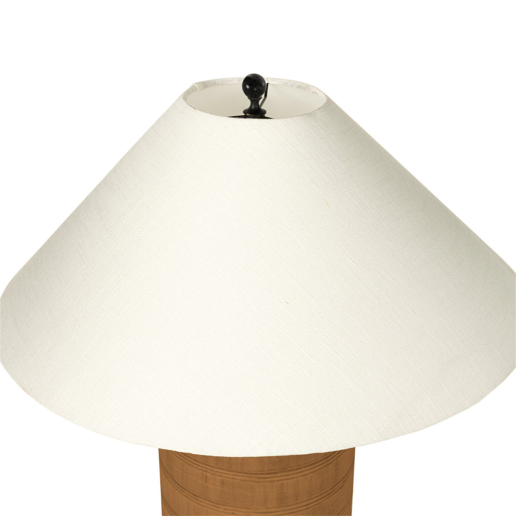 Brynner Table Lamp - Etched Amber Glass