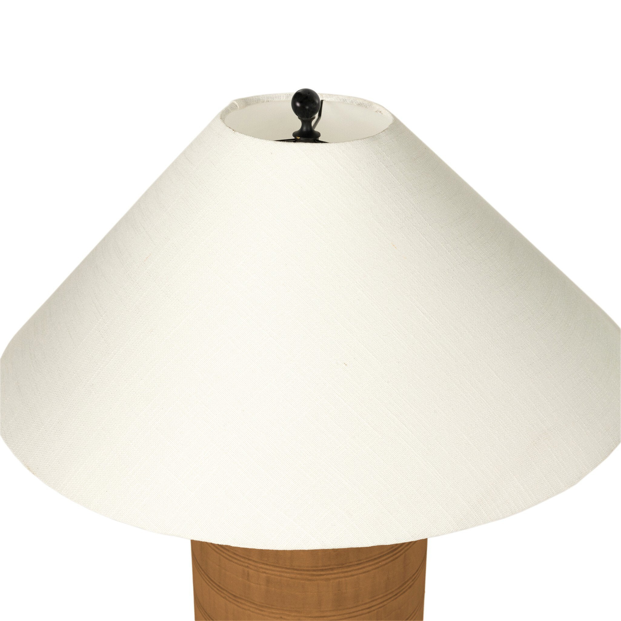 Brynner Table Lamp - Etched Amber Glass