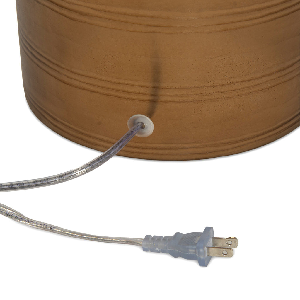 Brynner Table Lamp - Etched Amber Glass