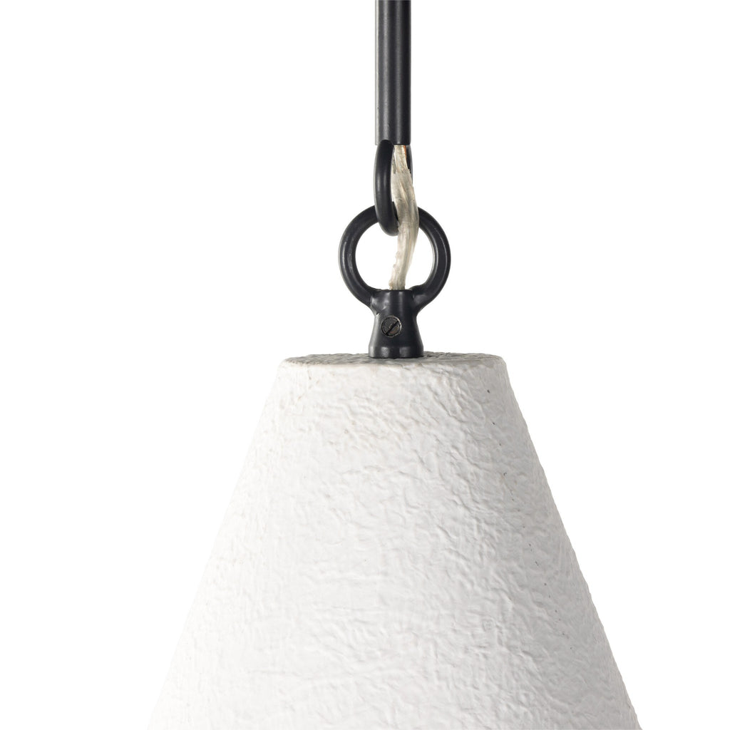 Grazia Pendant - Matte White Plaster