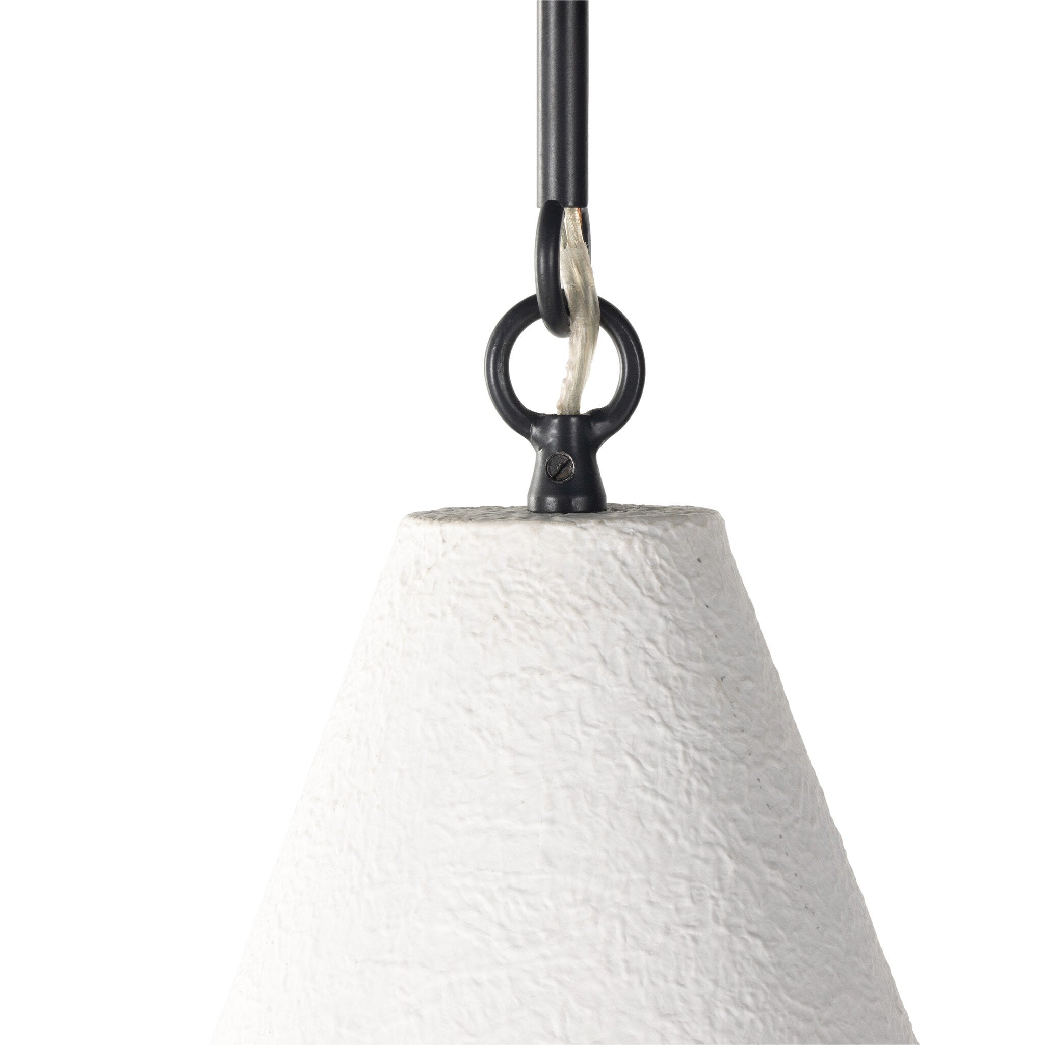 Grazia Pendant - Matte White Plaster