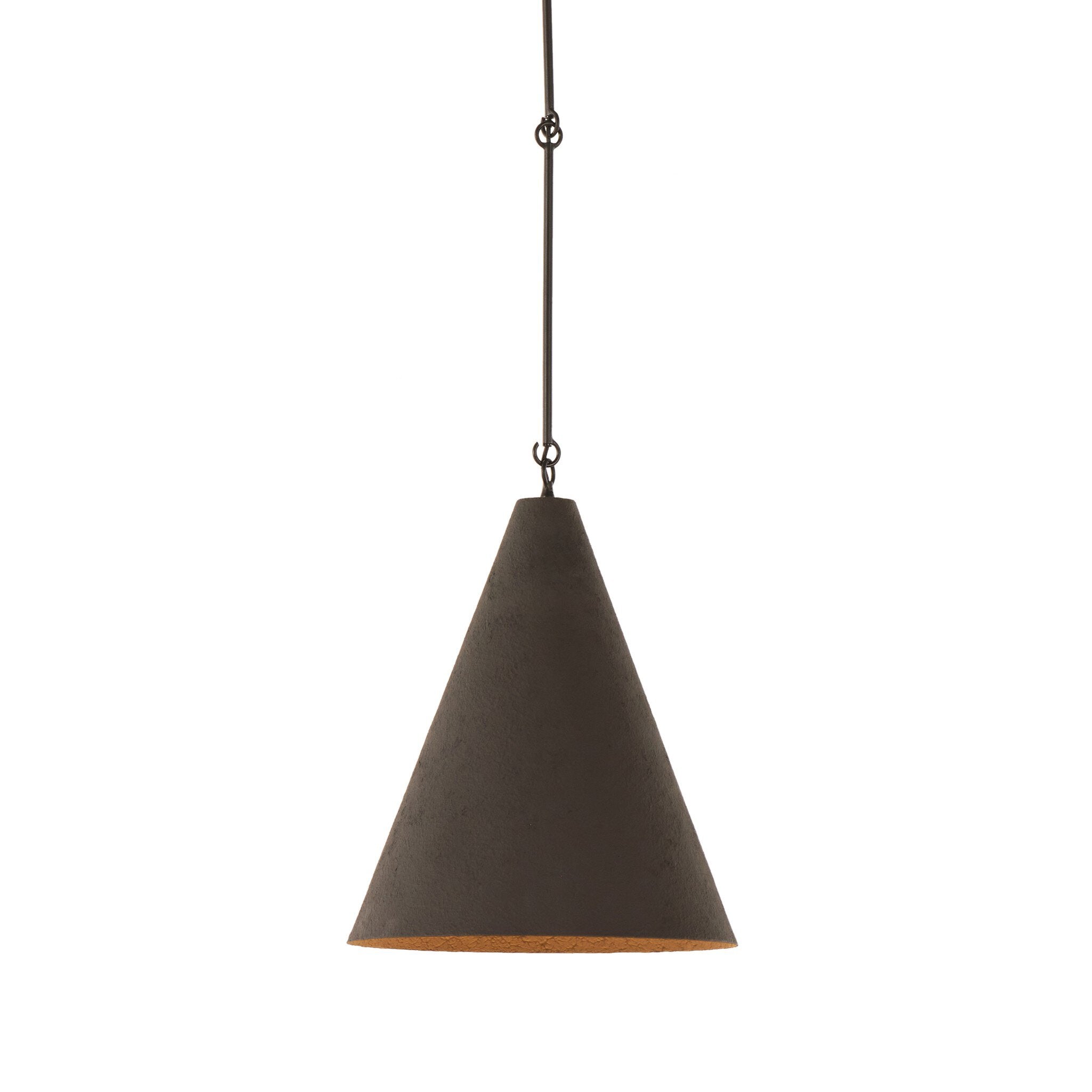 Grazia Pendant - Matte Black Plaster