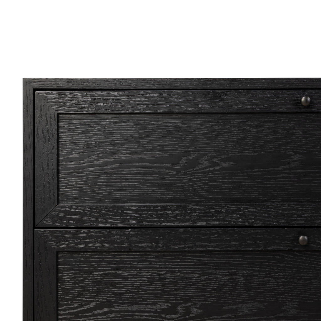 Millie 6 Drawer Dresser - Drifted Matte Black Veneer