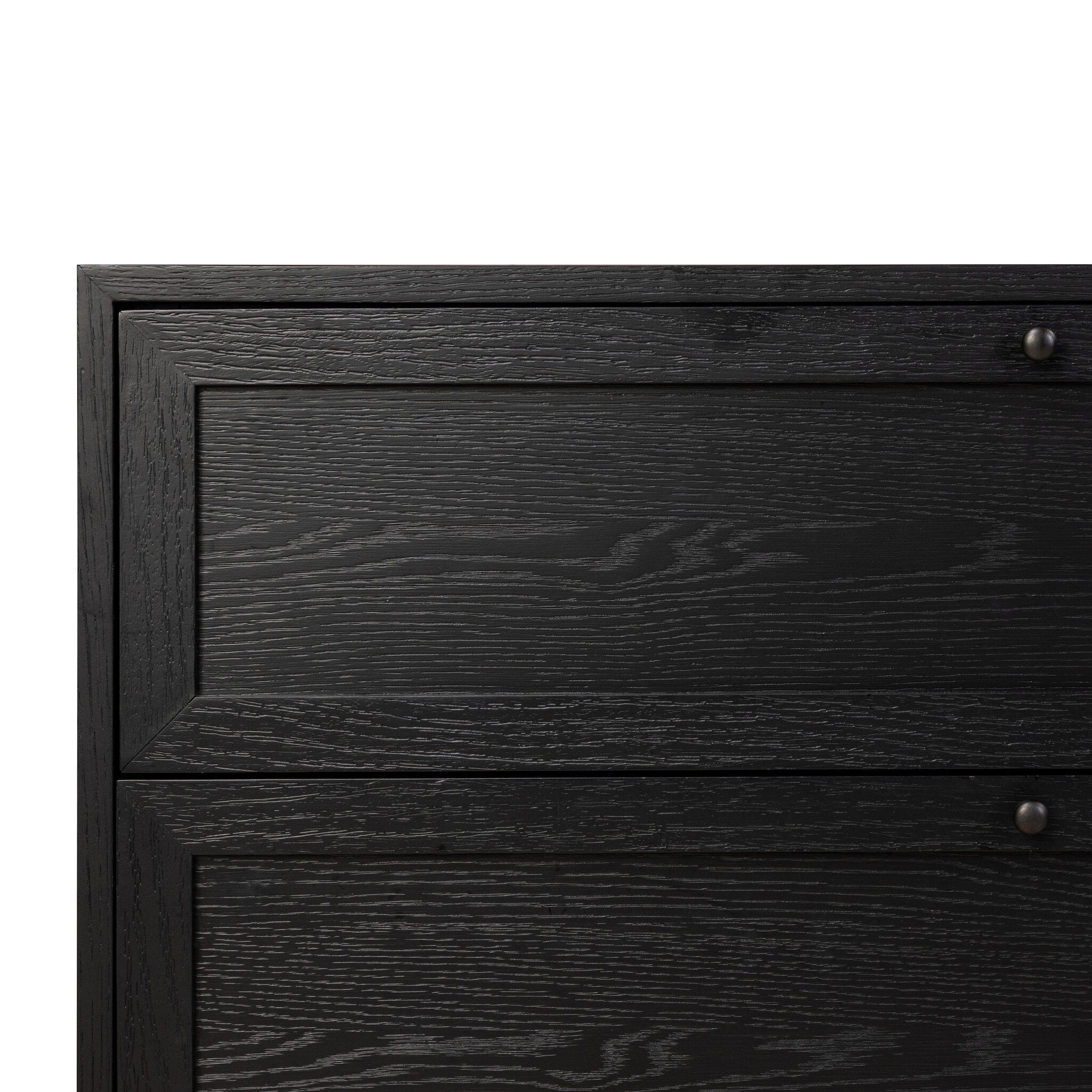 Millie 6 Drawer Dresser - Drifted Matte Black Veneer