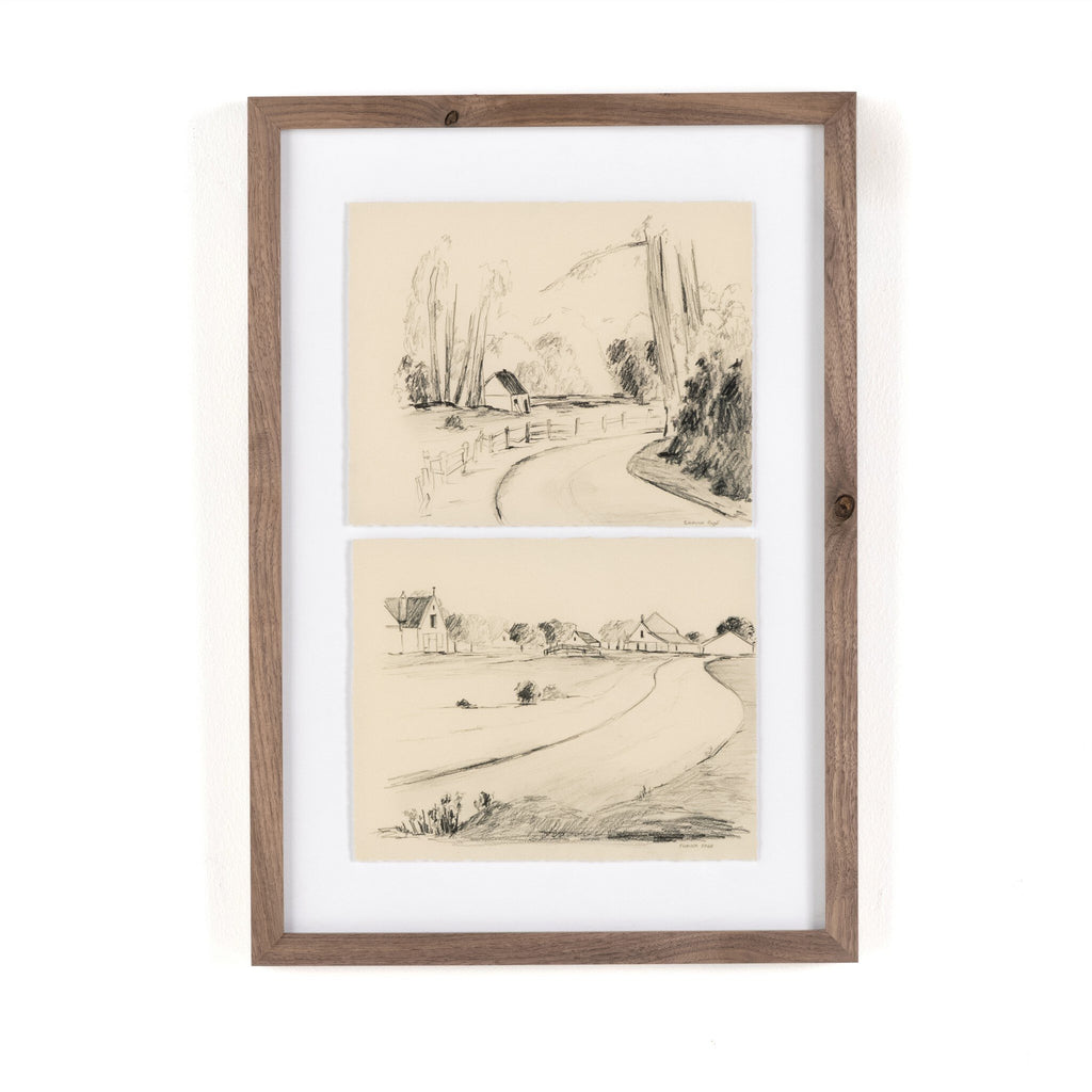 In The Country I by Shaina Page - Rustic 1.5 Walnut