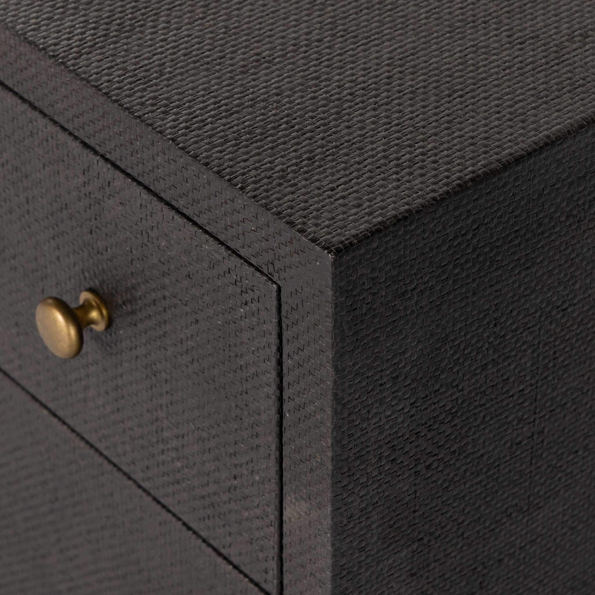 Fiona 6 Drawer Dresser - Black Raffia