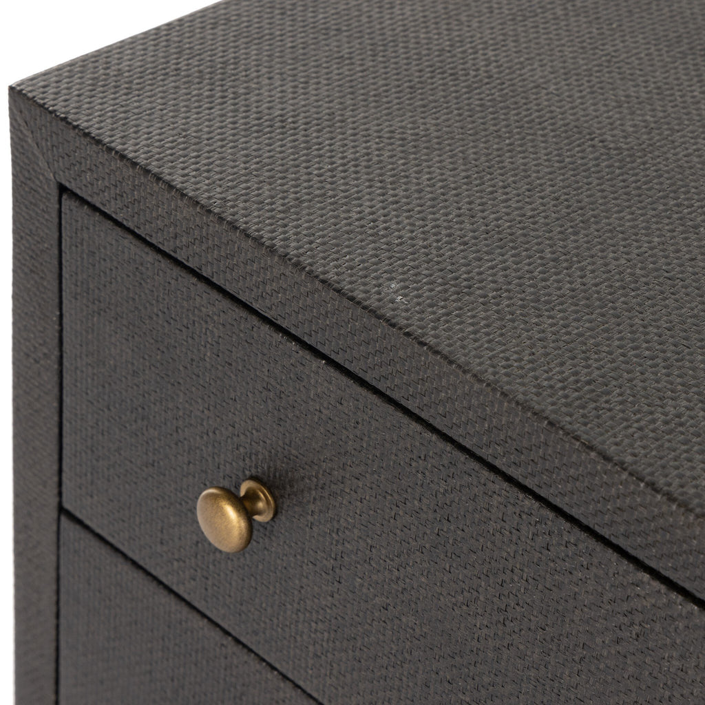 Fiona 6 Drawer Dresser - Black Raffia