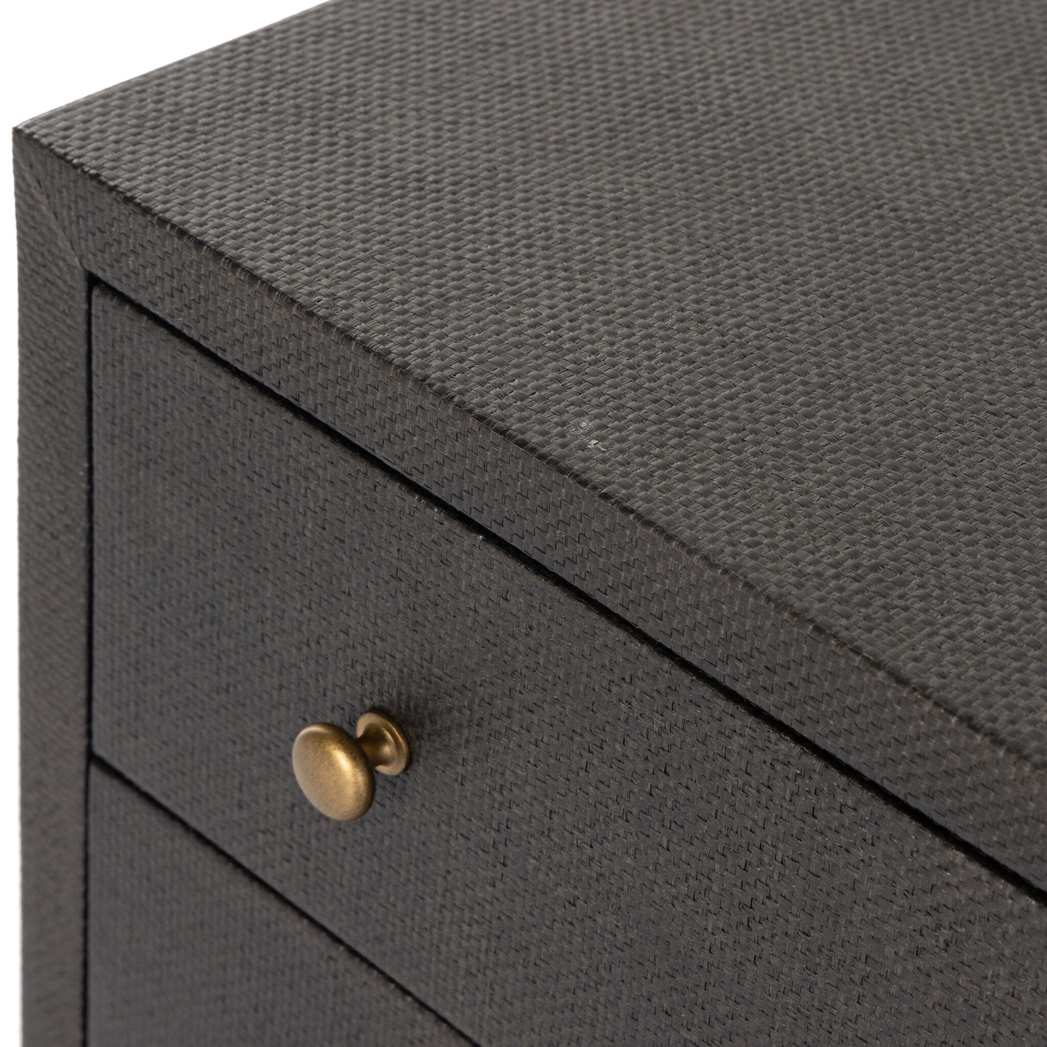 Fiona 6 Drawer Dresser - Black Raffia