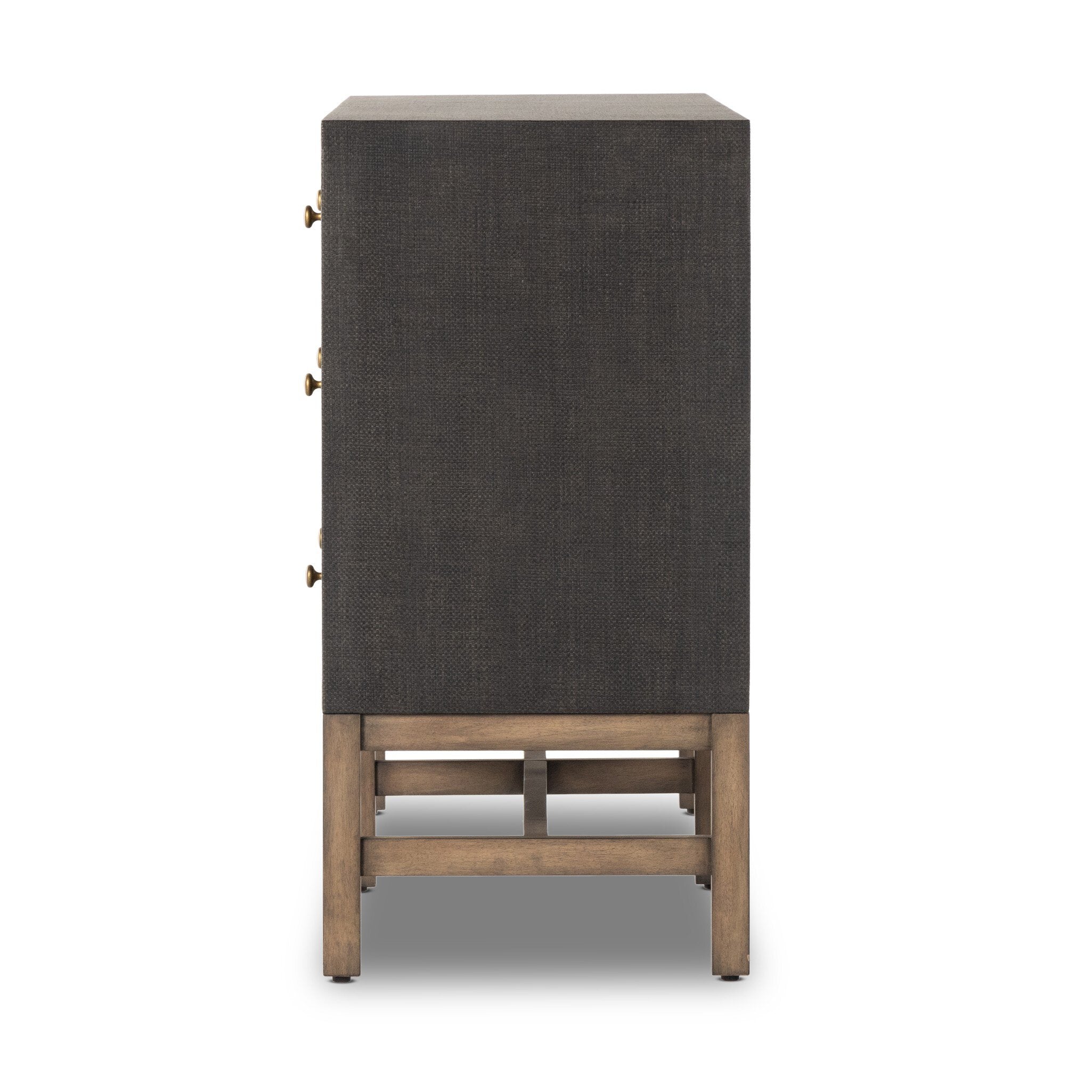 Fiona 6 Drawer Dresser - Black Raffia