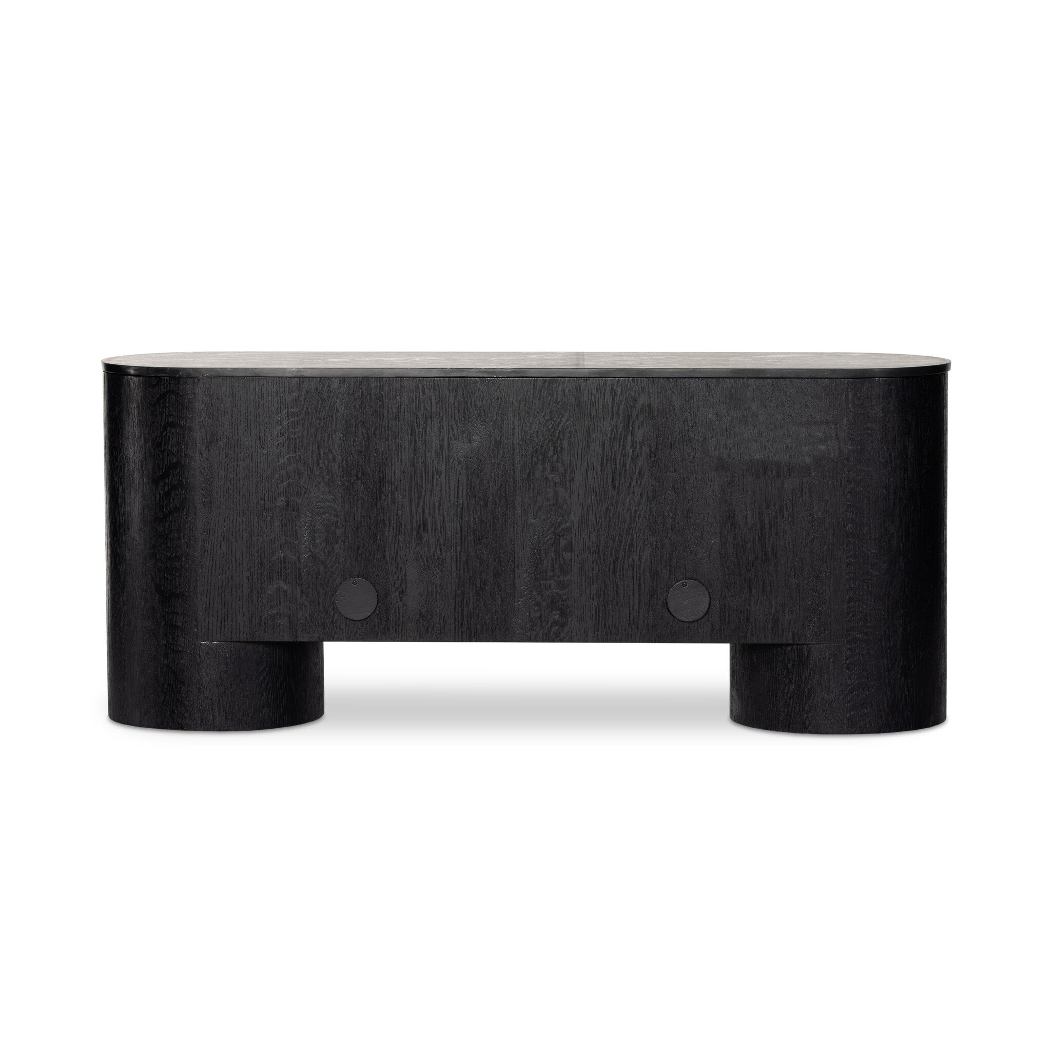 Giovani Media Console - Black Oak Veneer